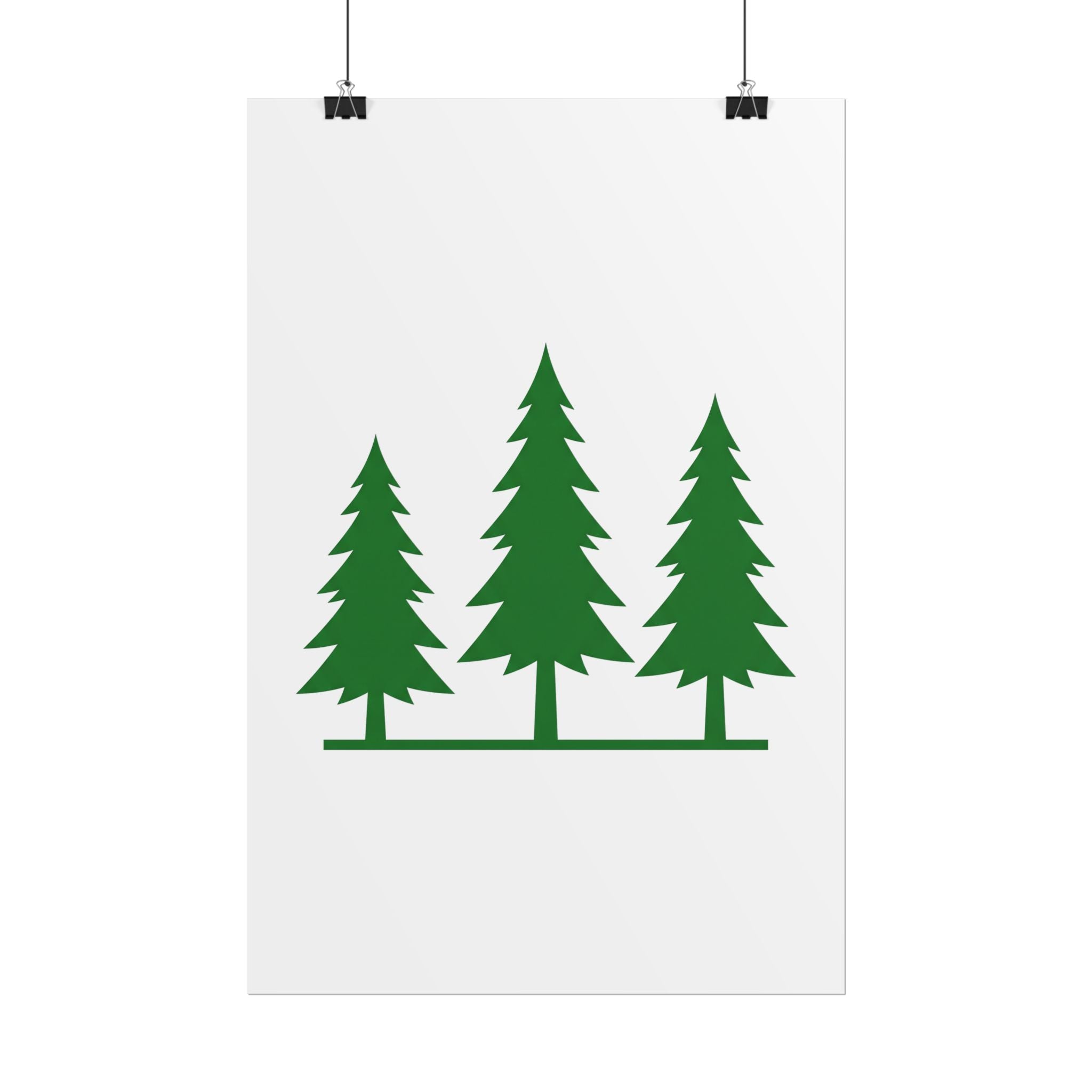 Pine Trio Silhouette Poster
