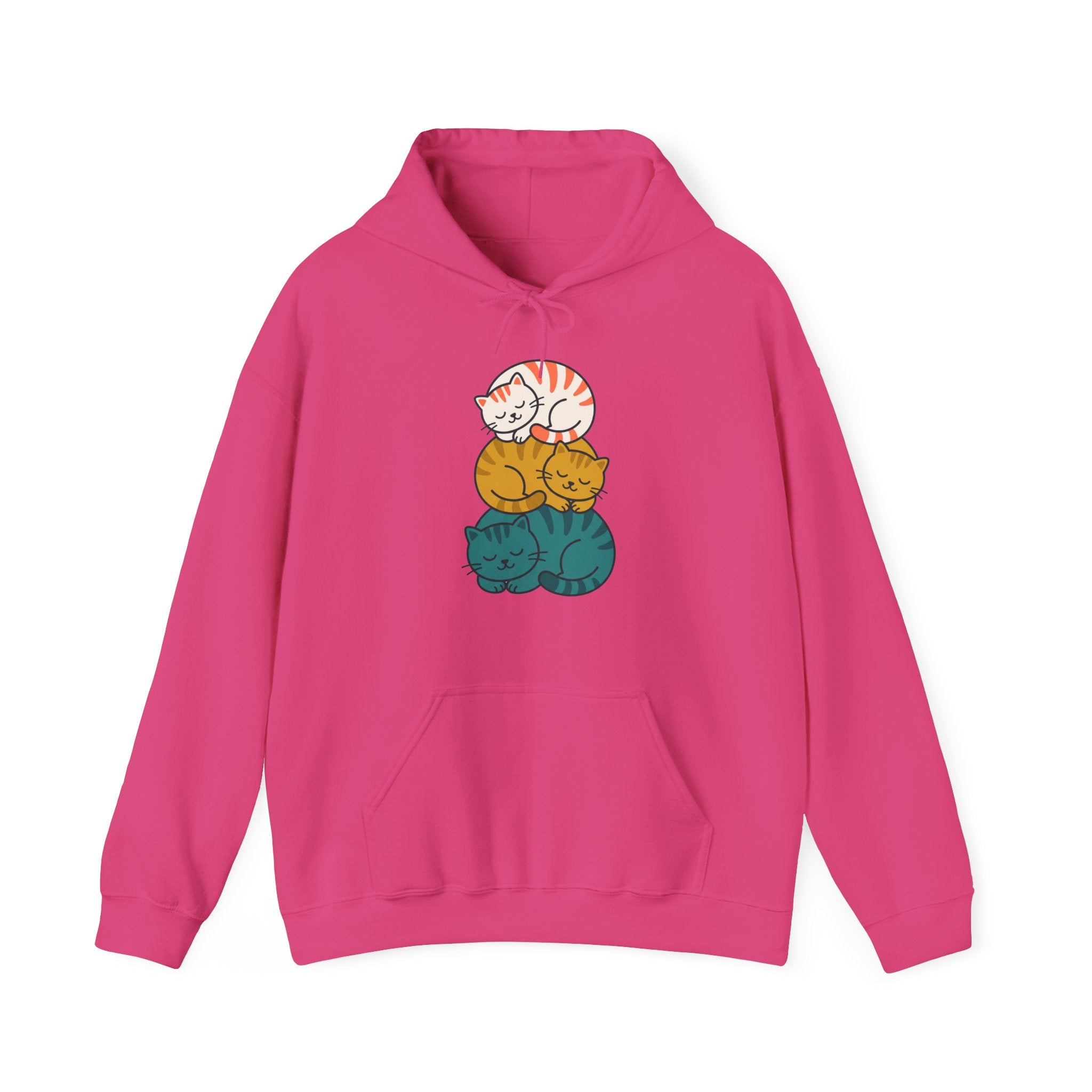 Sleepy Cat Stack Hoodie