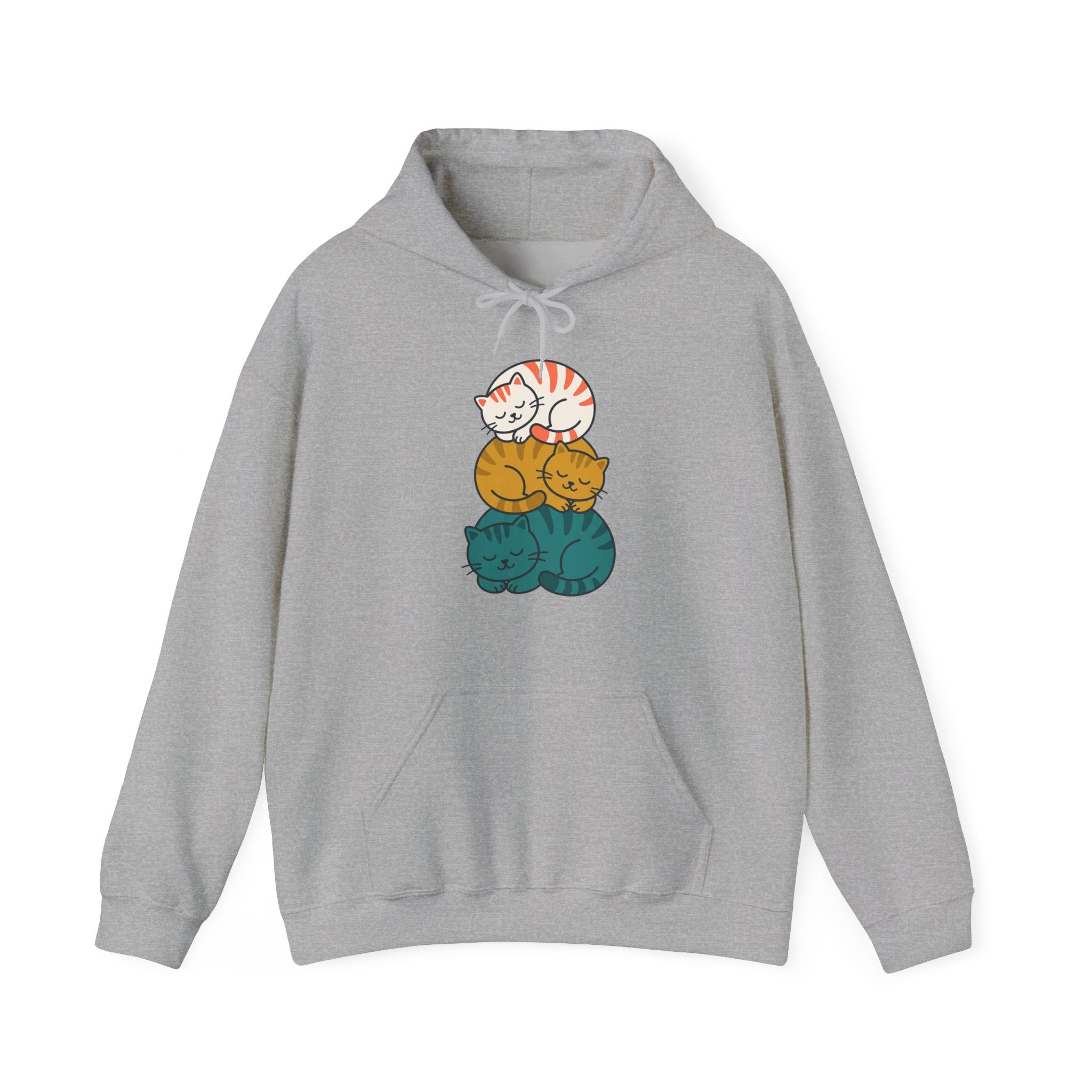 Sleepy Cat Stack Hoodie