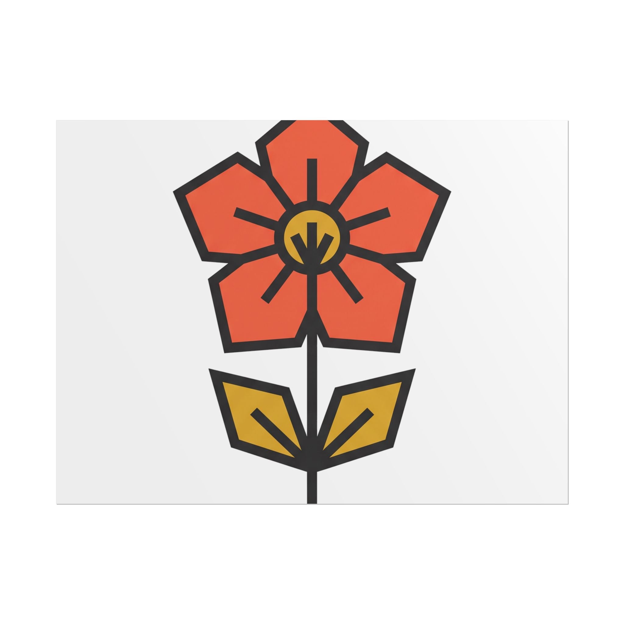 Minimal Wildflower Icon Poster