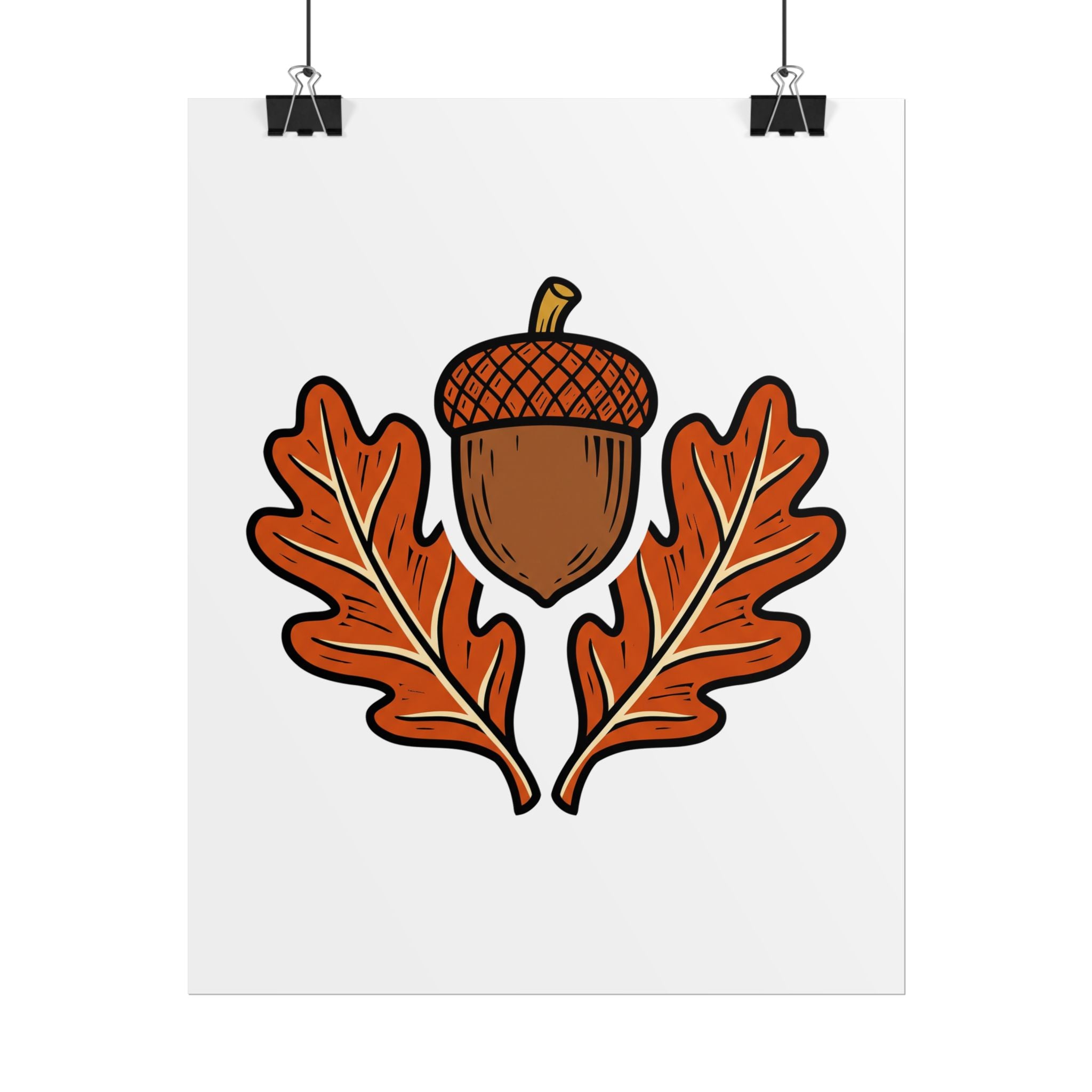 Acorn and Oak Leaf Poster