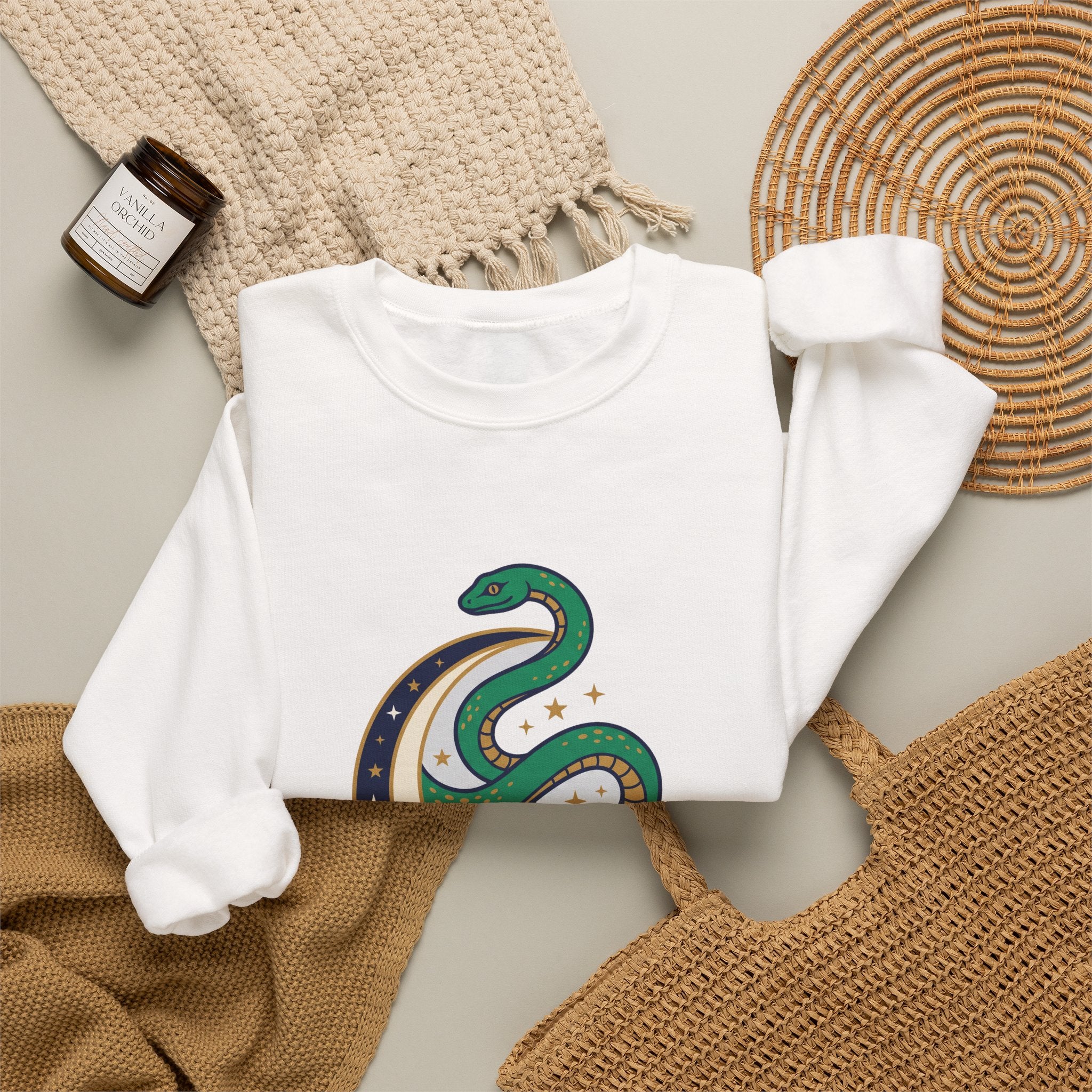 Celestial Snake Moon Crewneck