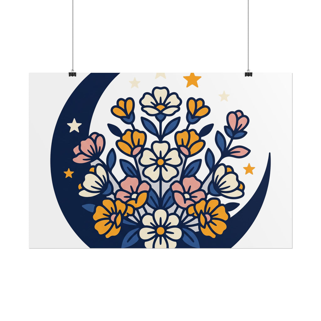 Moonflower Crescent Poster