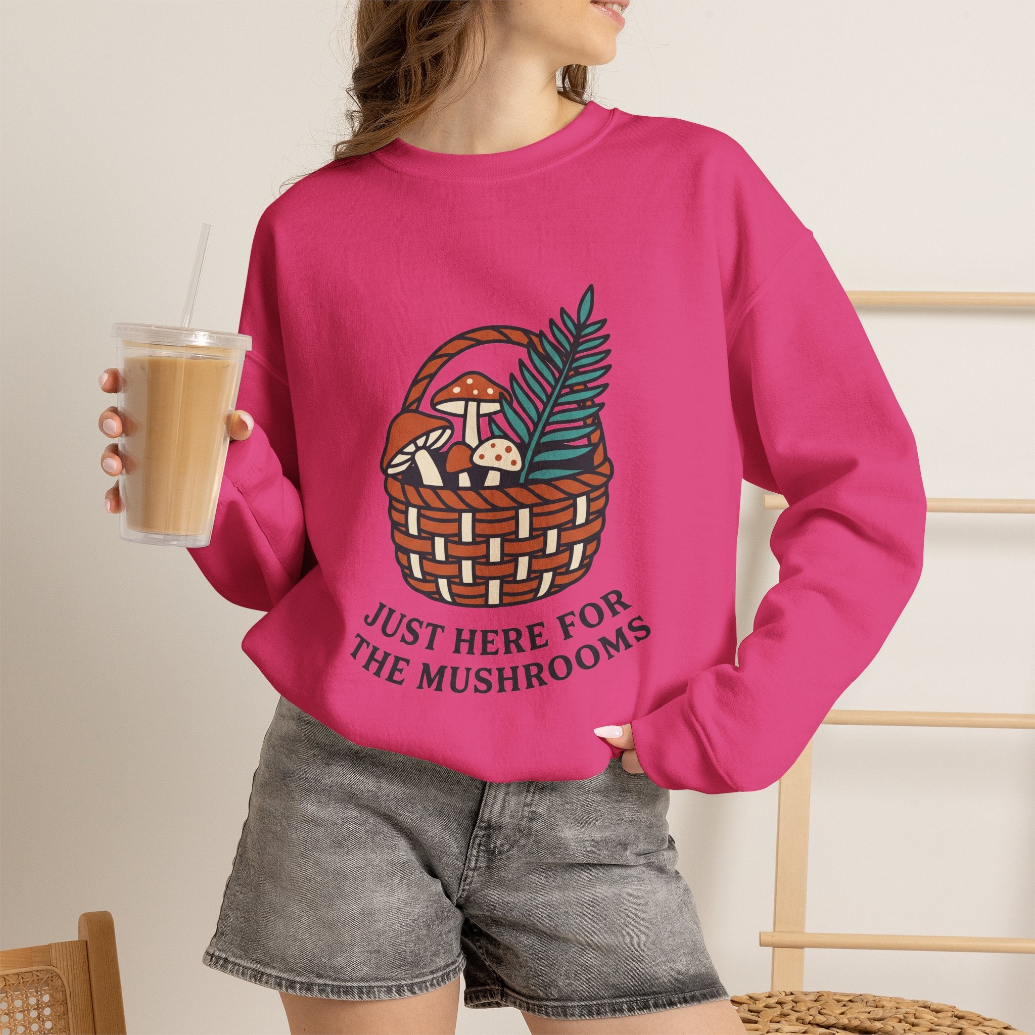 Just Here for the Mushrooms Crewneck