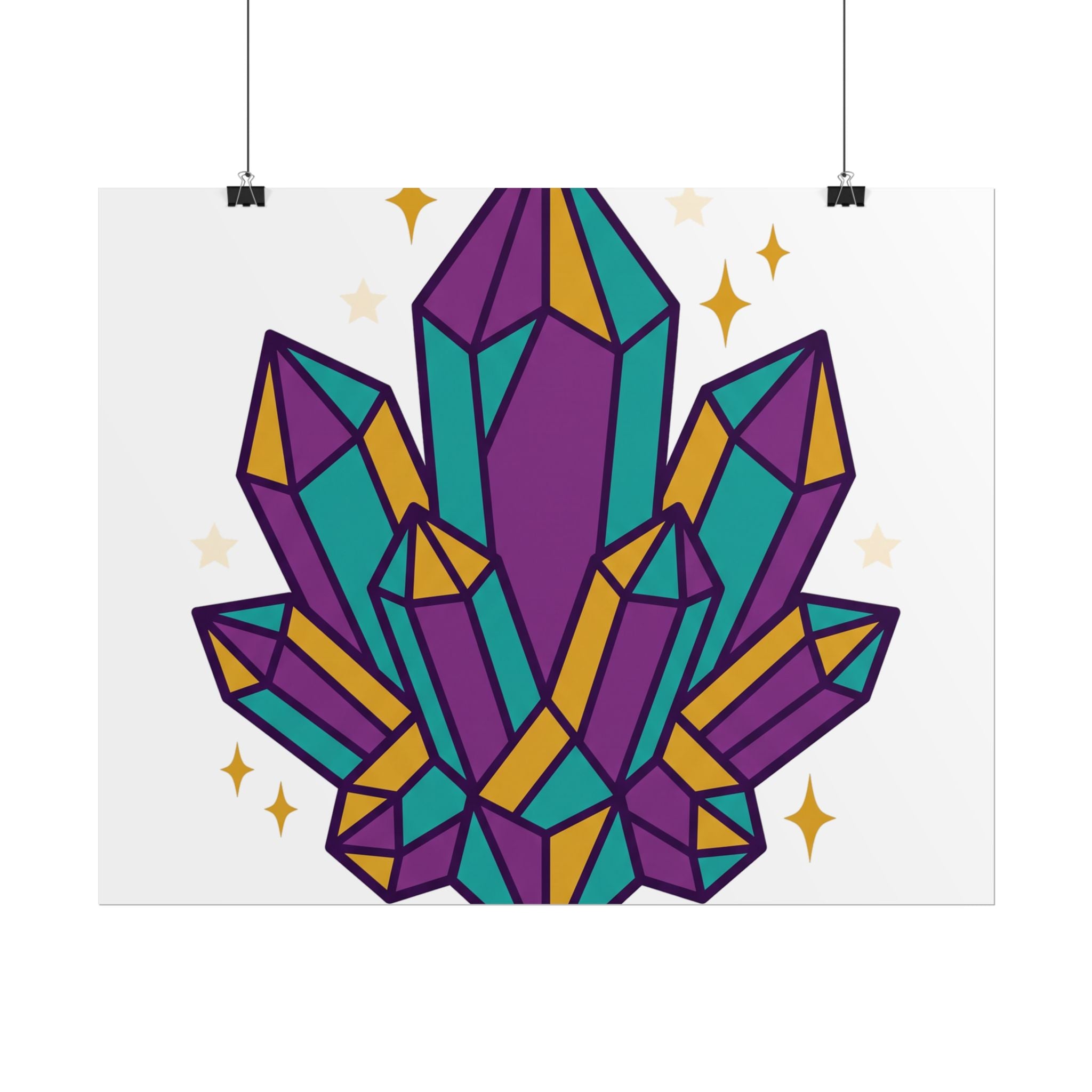 Crystal Cluster Sparkle Poster