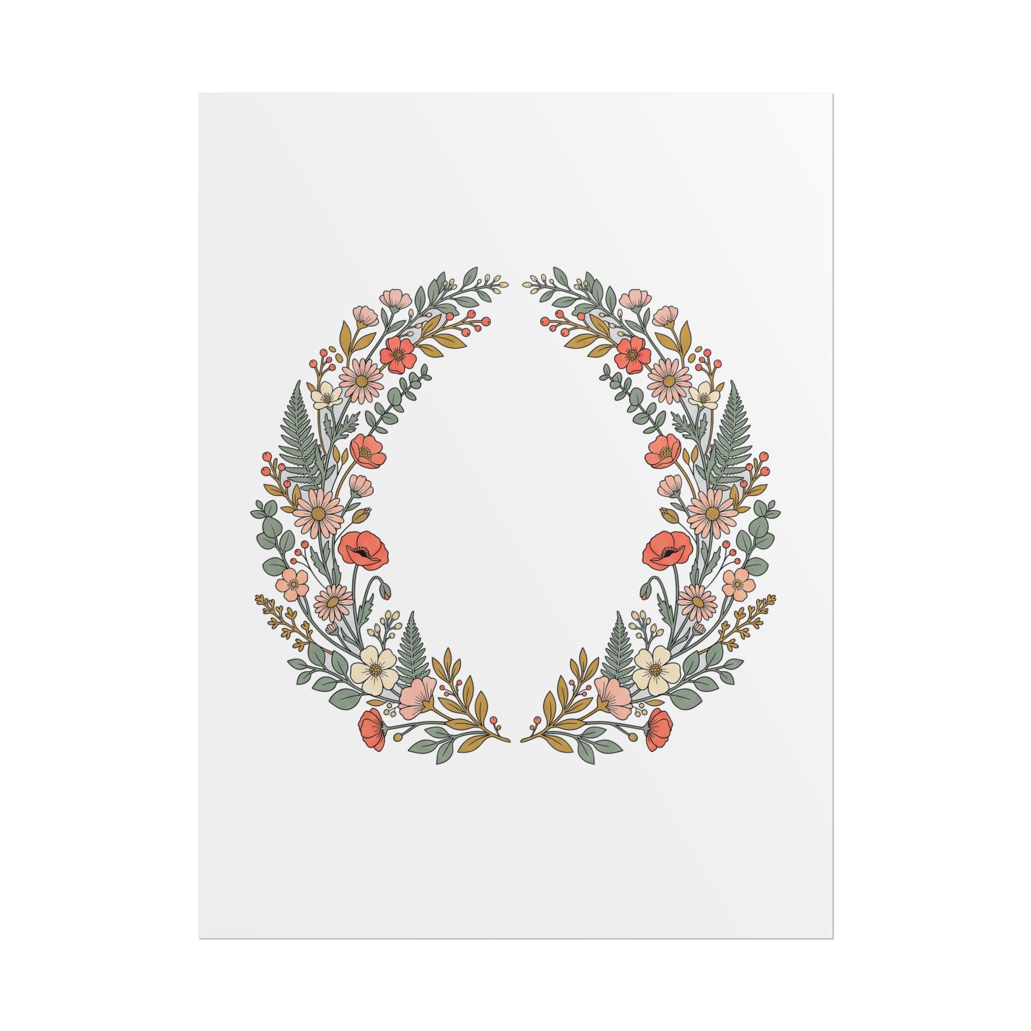 Pressed Flower Arch Poster