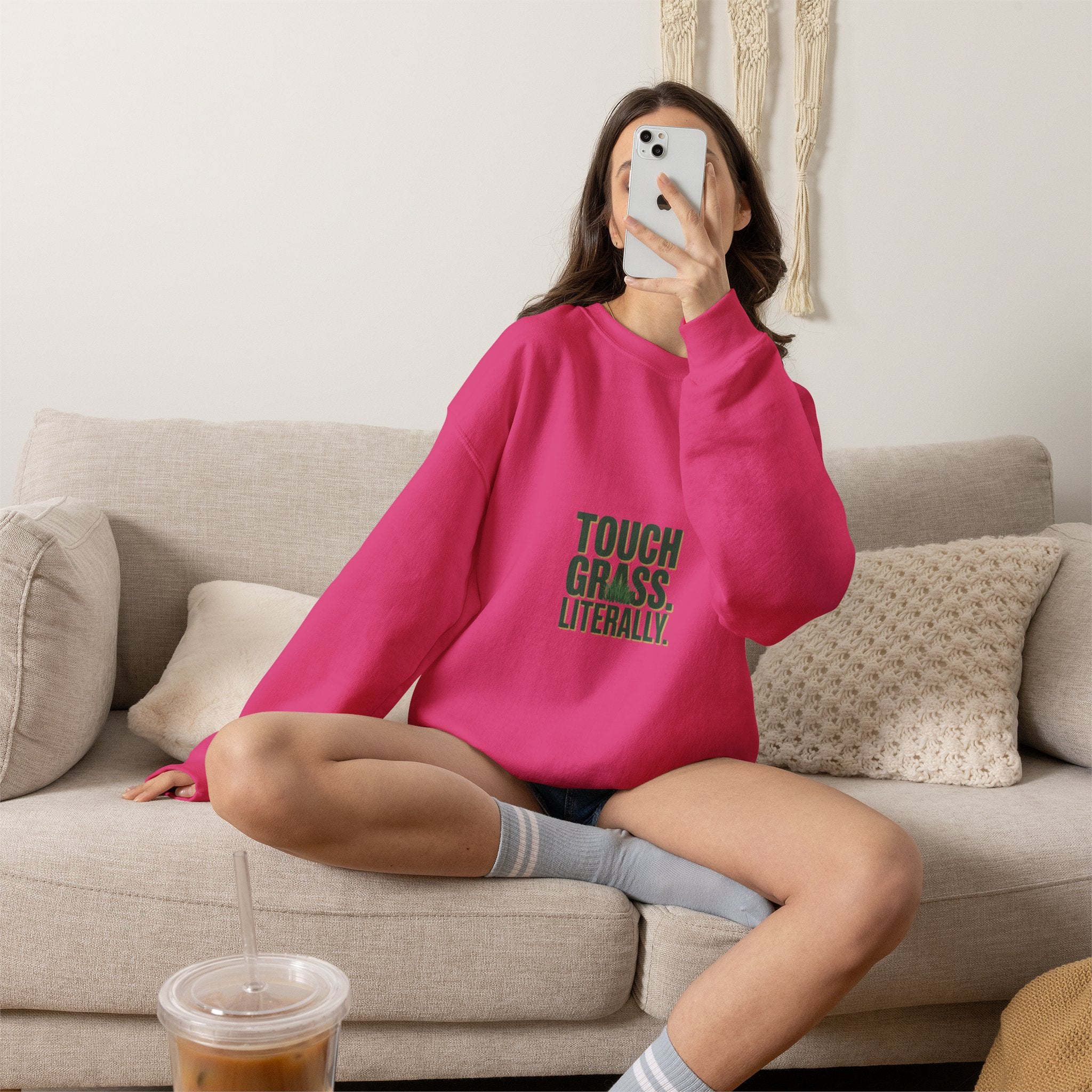 Touch Grass. Literally. Crewneck