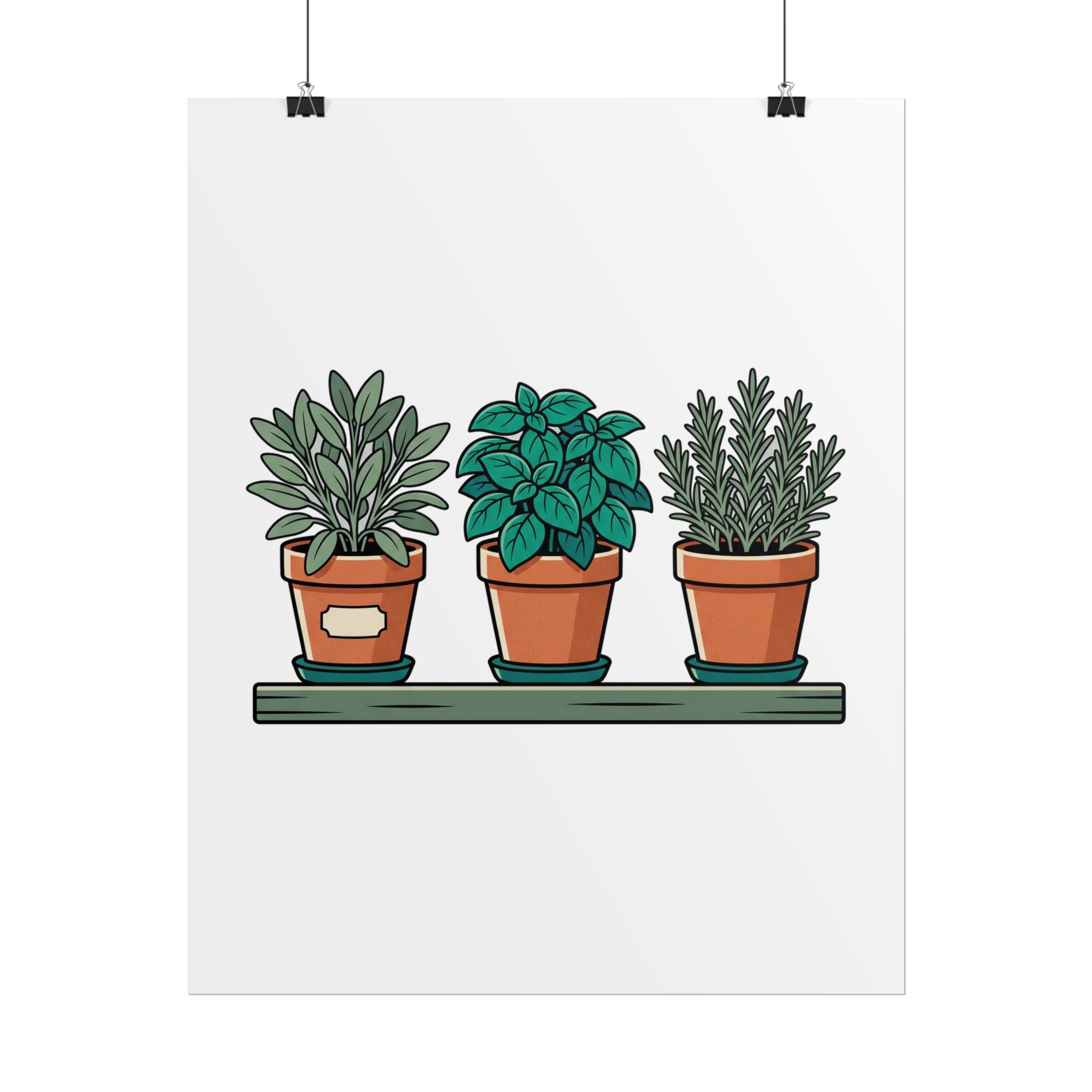 Cottage Window Herbs Poster
