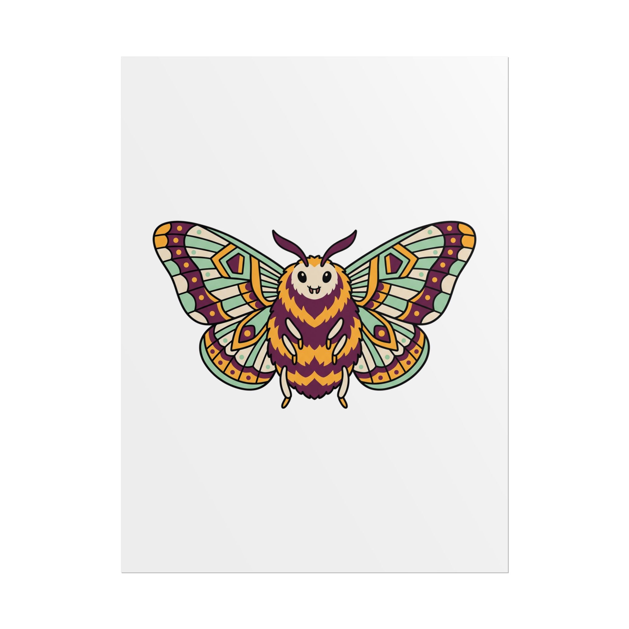 Fuzzy Moth Friend Poster