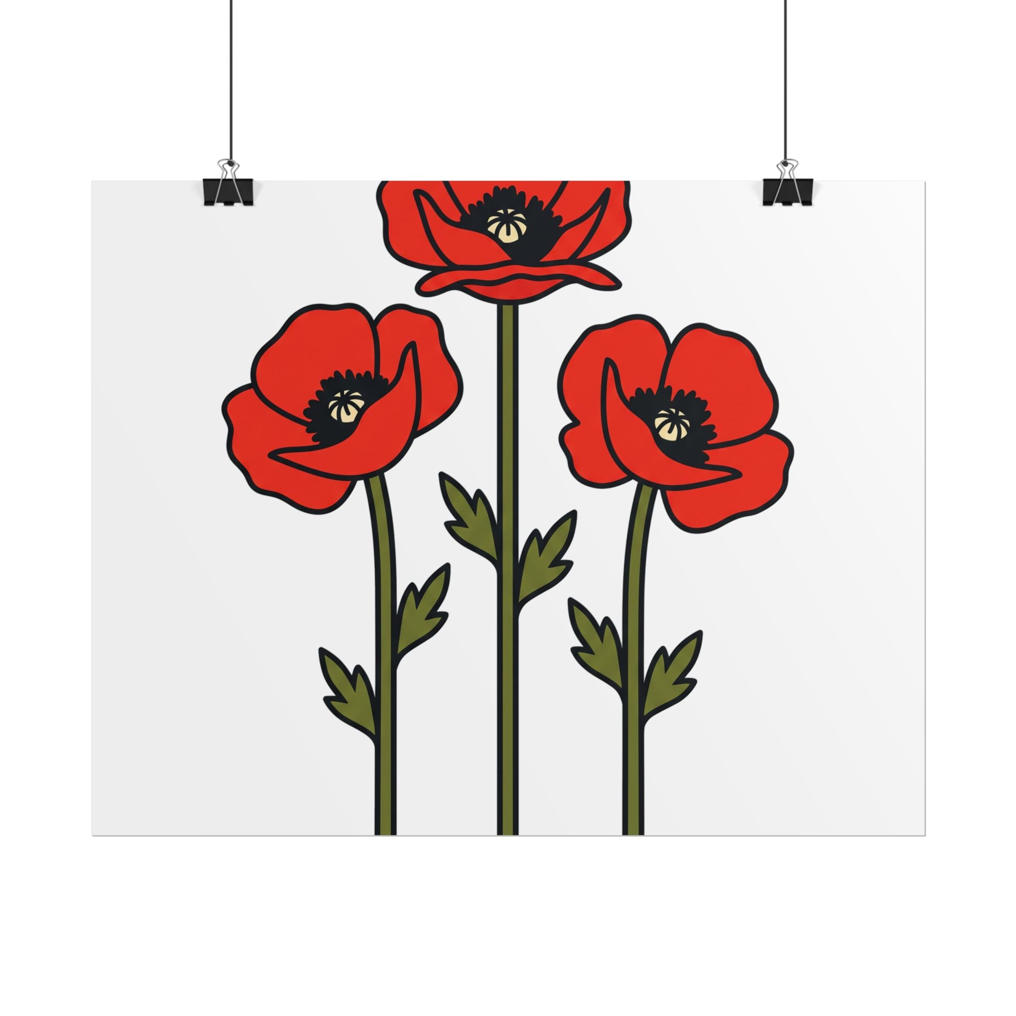 Bold Poppy Trio Poster
