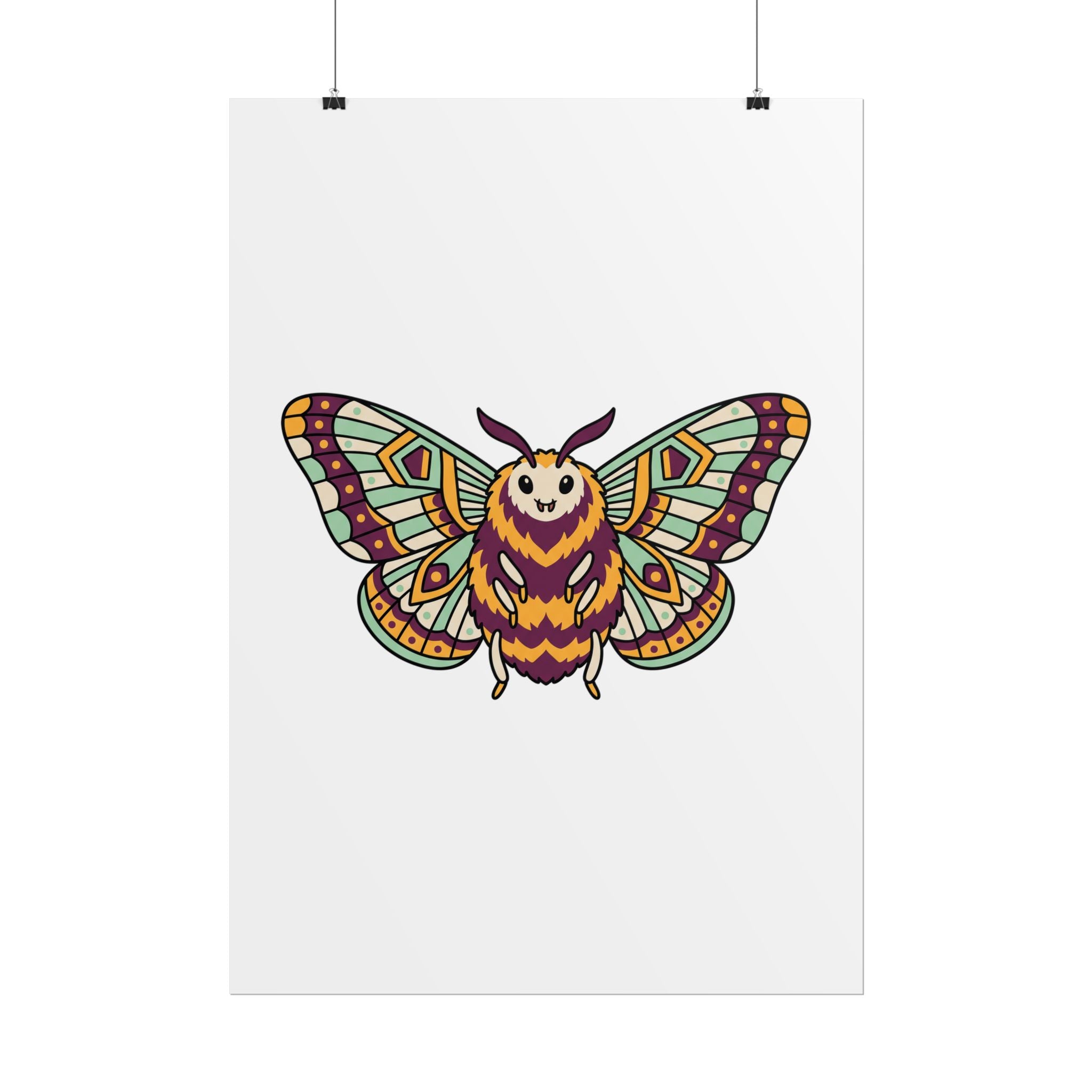 Fuzzy Moth Friend Poster