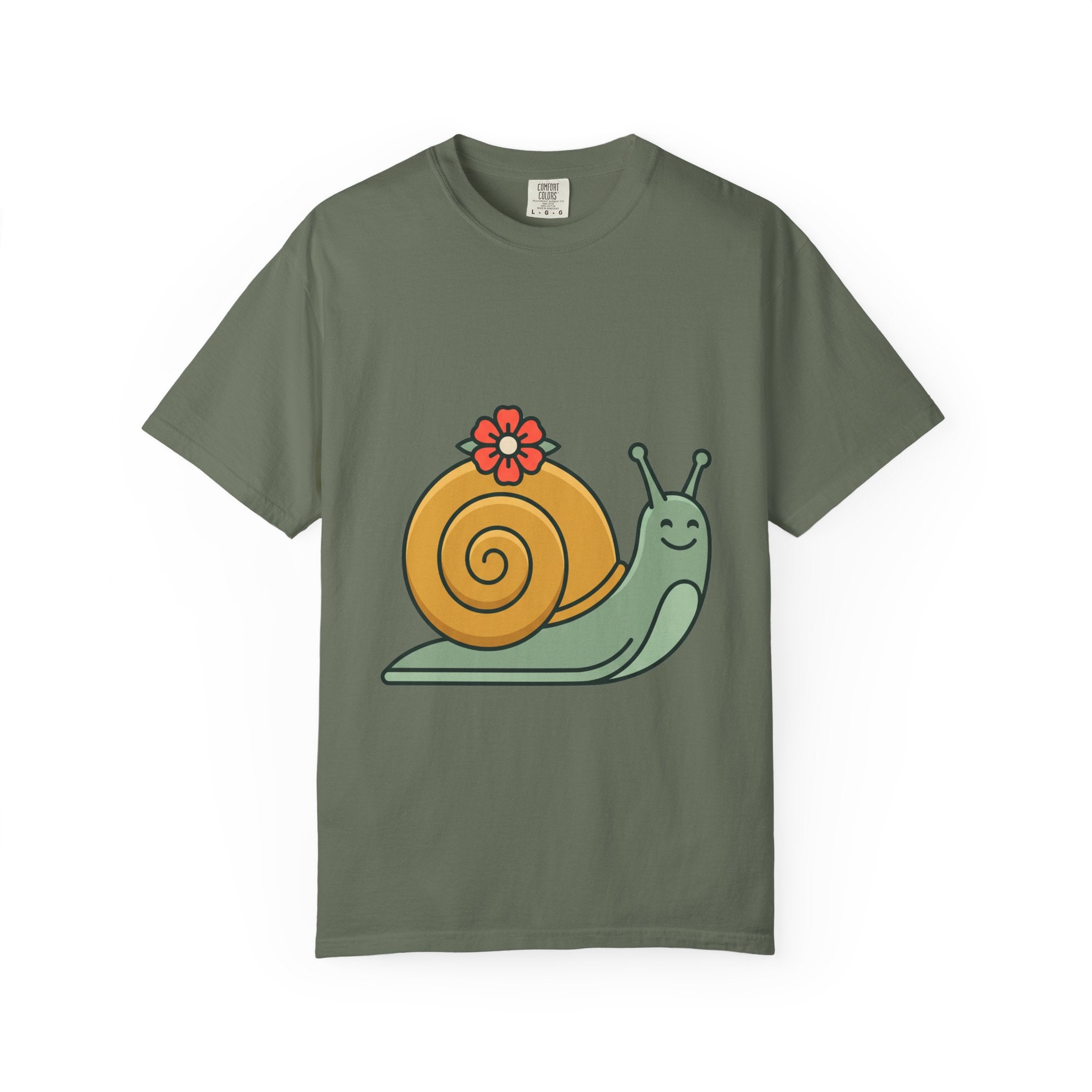 Snail with Flower Shell Tee
