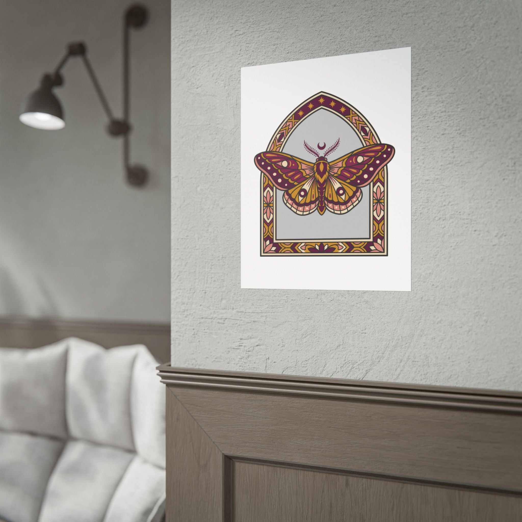 Arched Moth Stars Poster
