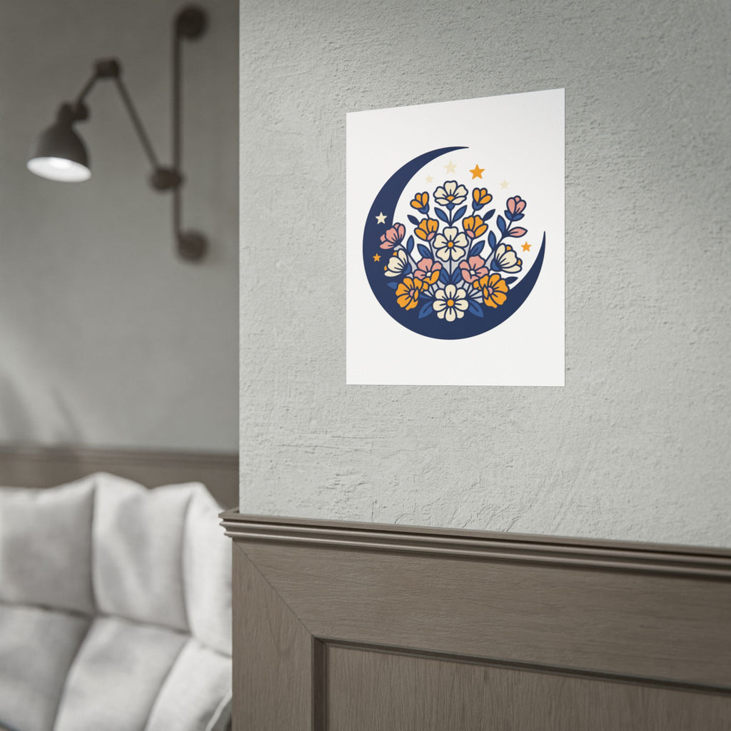 Moonflower Crescent Poster