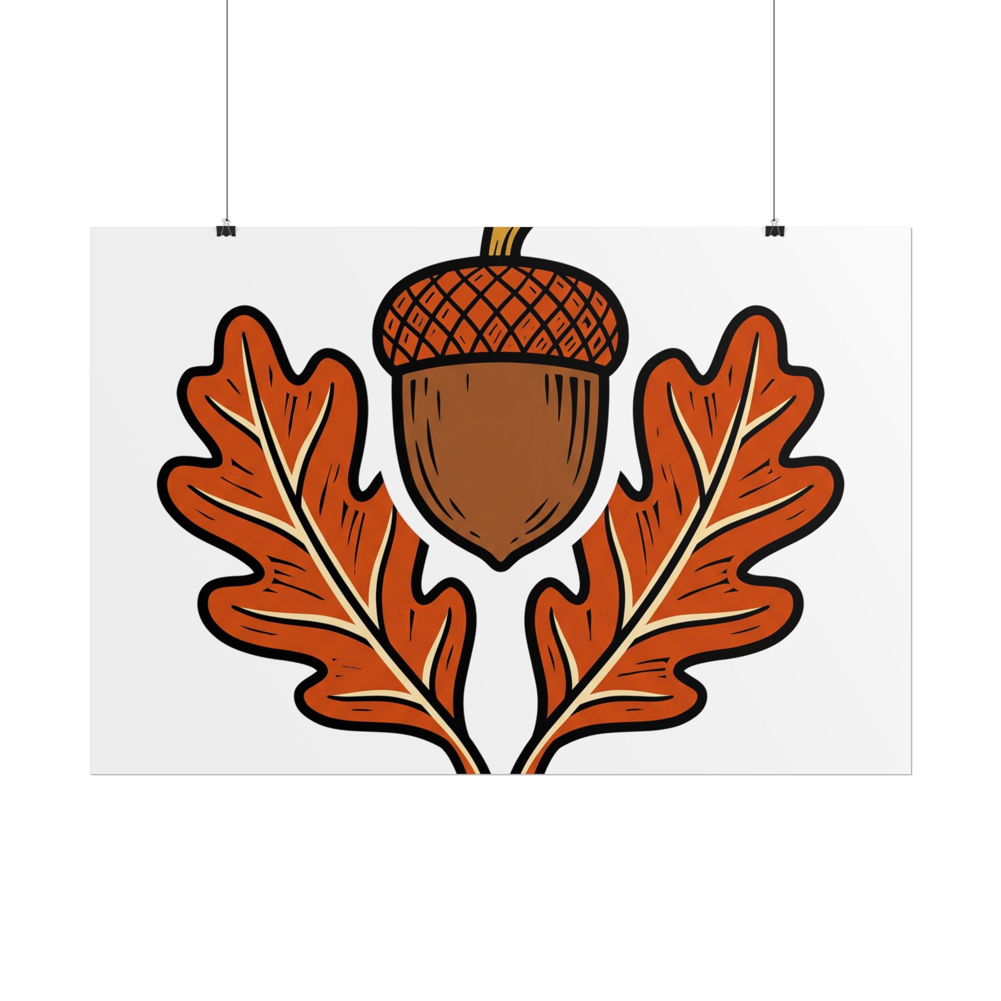 Acorn and Oak Leaf Poster
