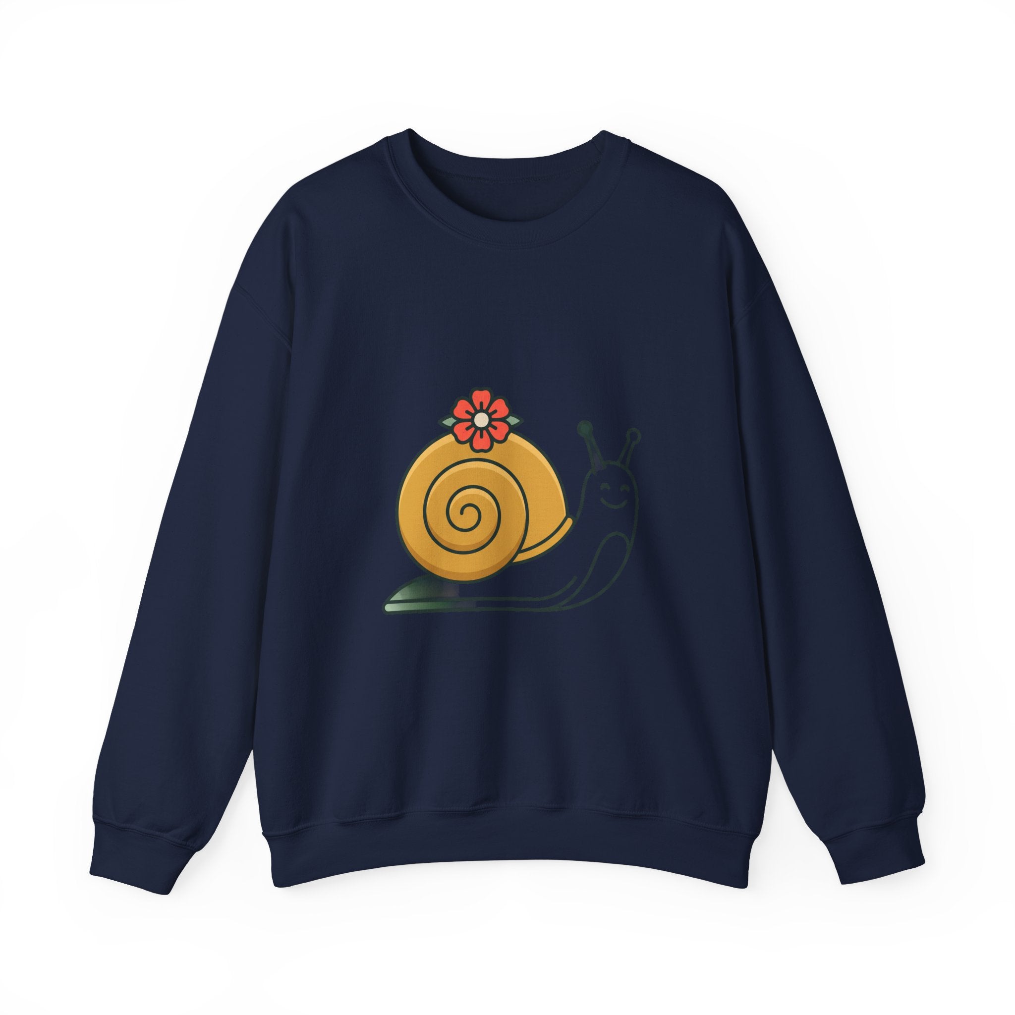 Cute Snail Graphic Sweatshirt – Floral Shell Cozy Crewneck