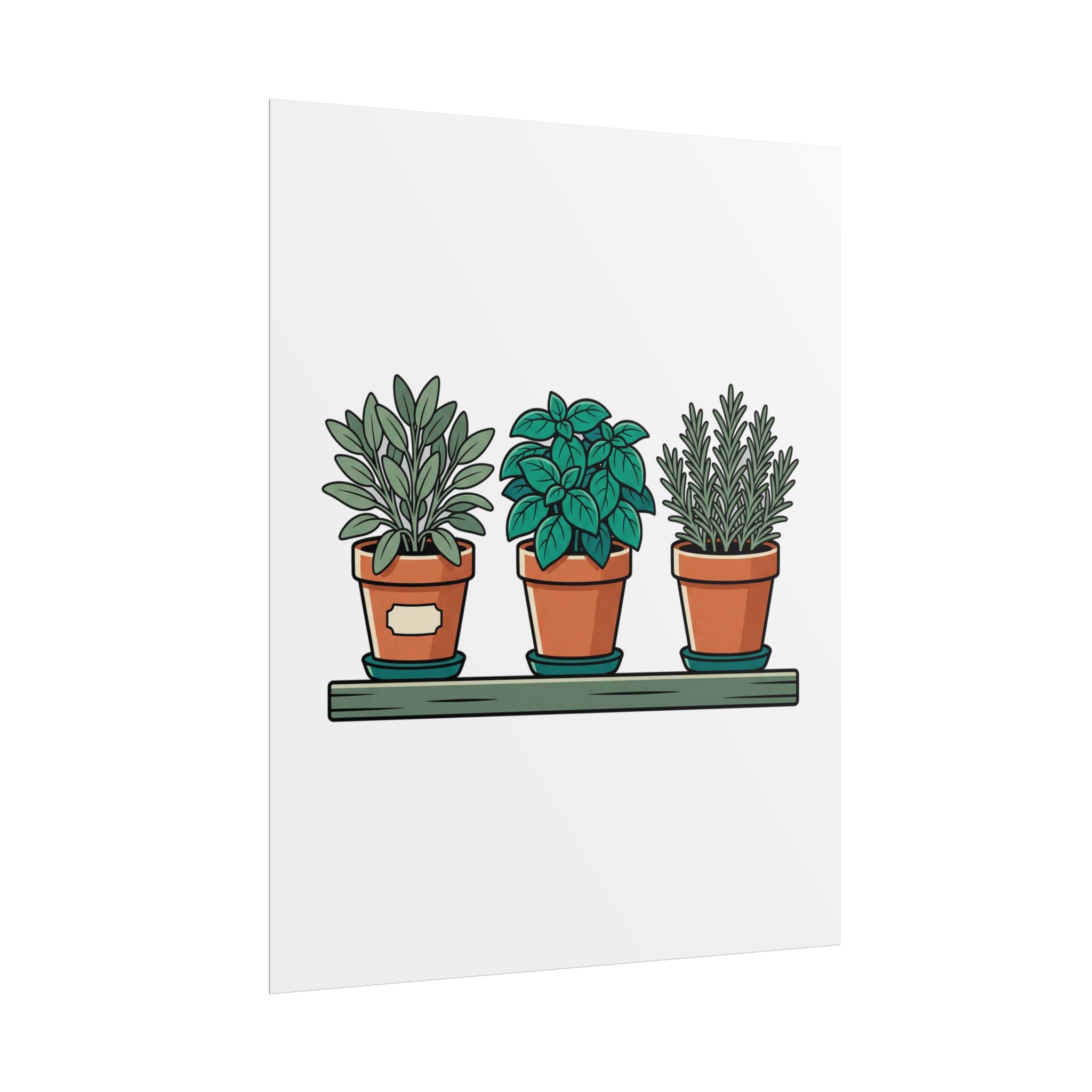 Cottage Window Herbs Poster