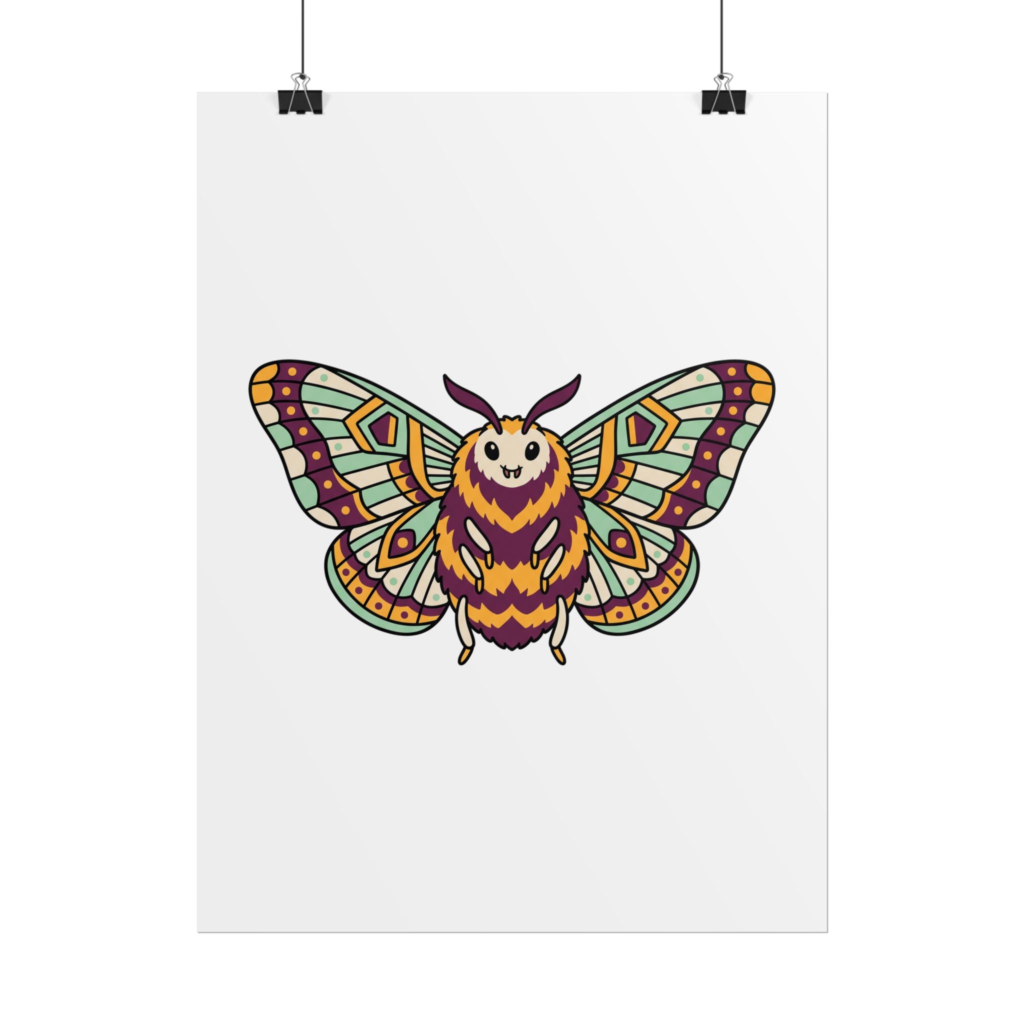 Fuzzy Moth Friend Poster