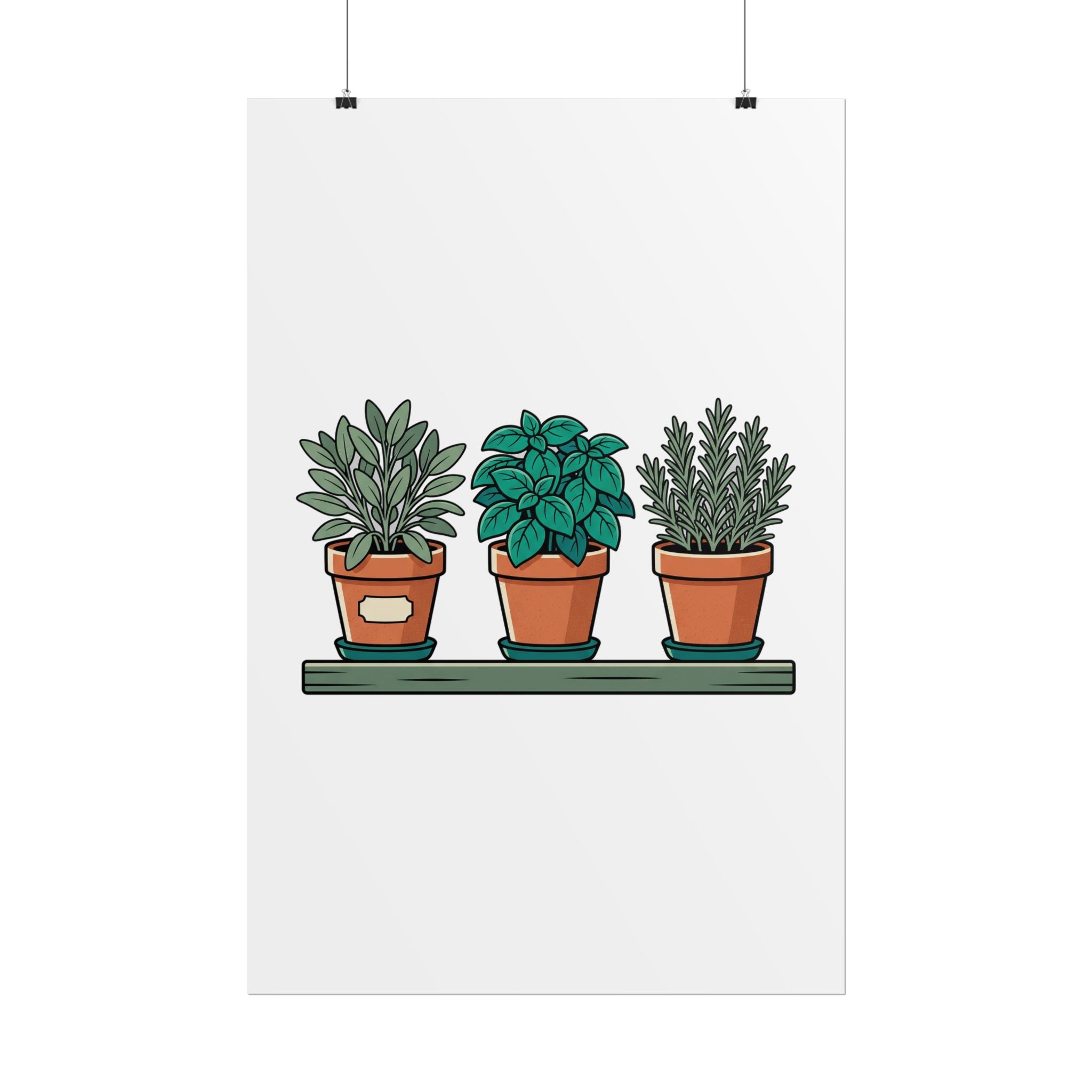 Cottage Window Herbs Poster