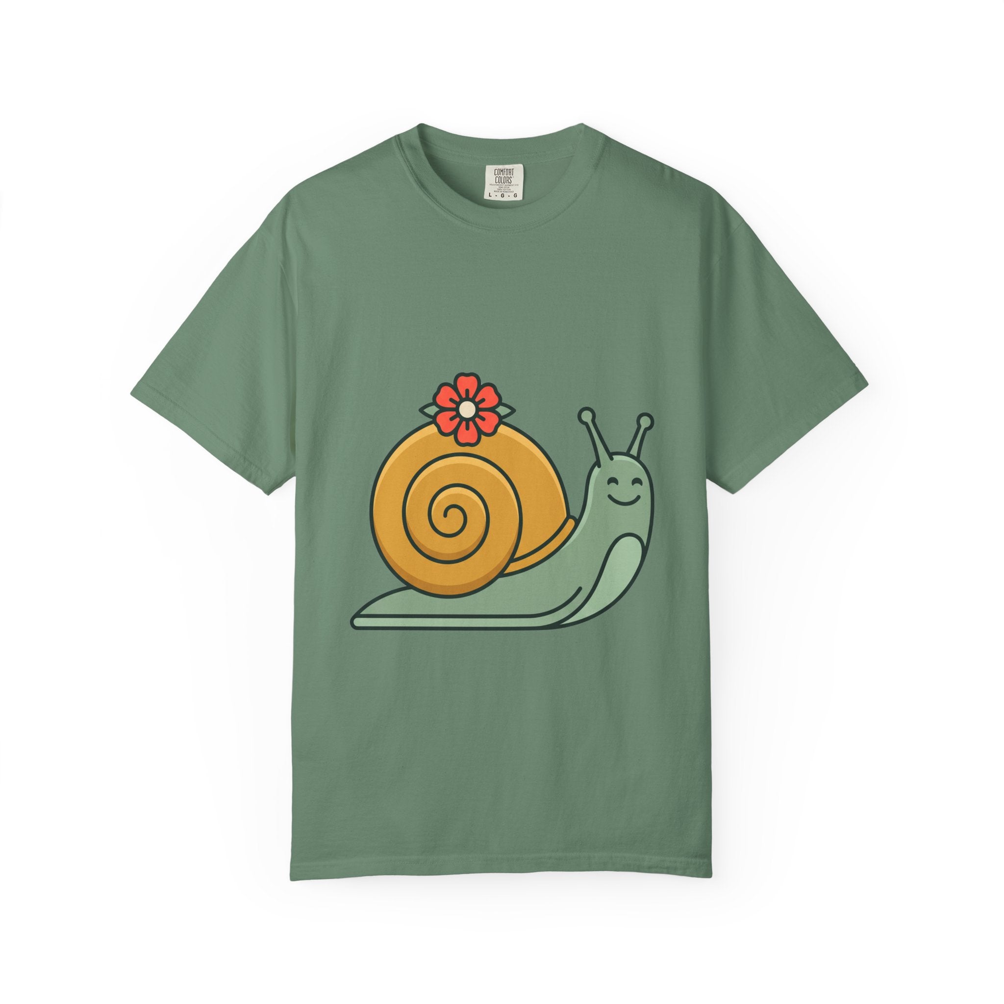 Snail with Flower Shell Tee