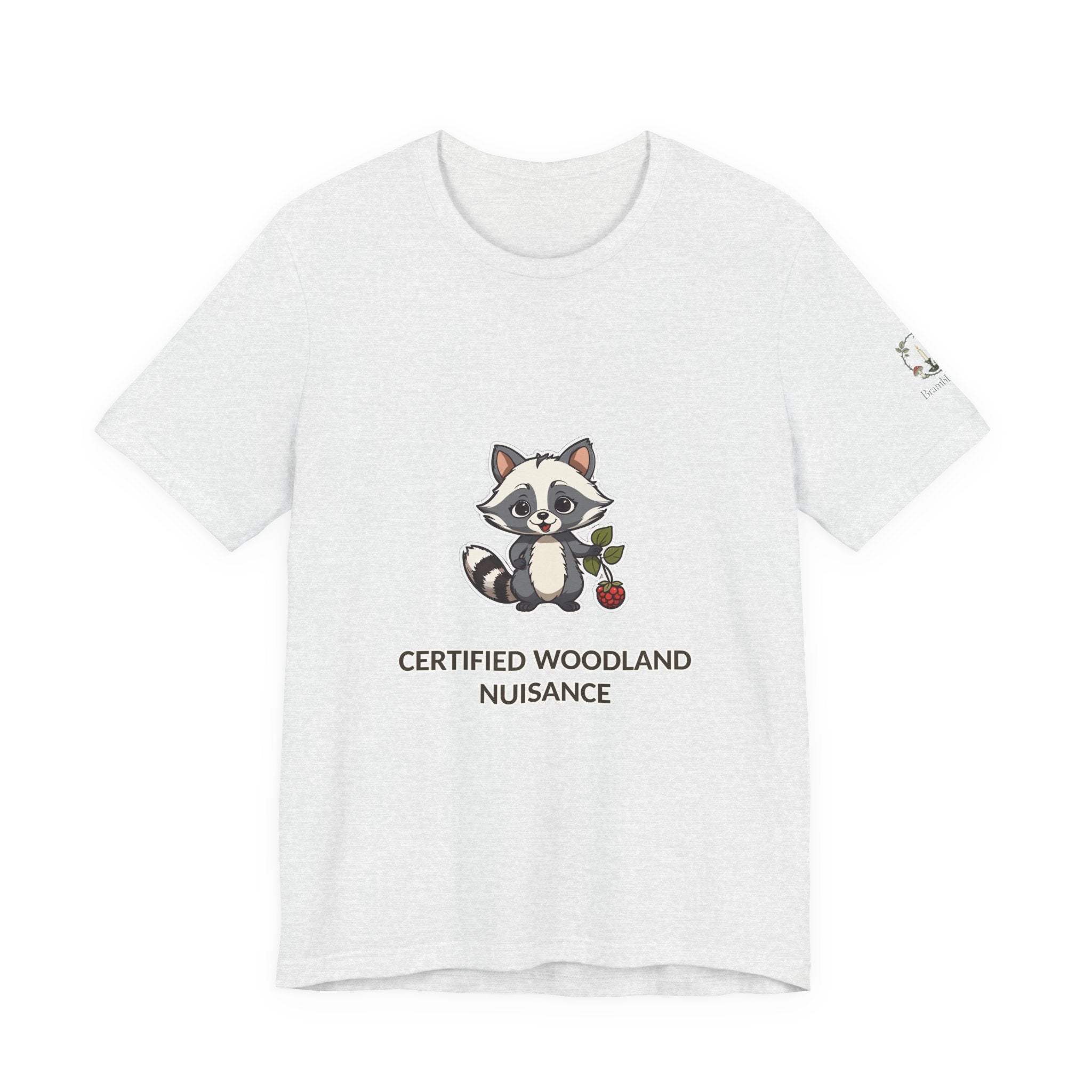 Certified Woodland Nuisance Tee — Cute Raccoon Graphic T-Shirt