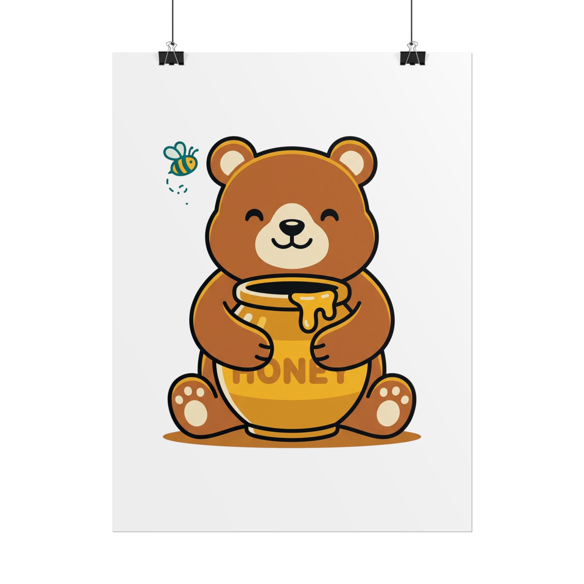 Bear with Honey Poster