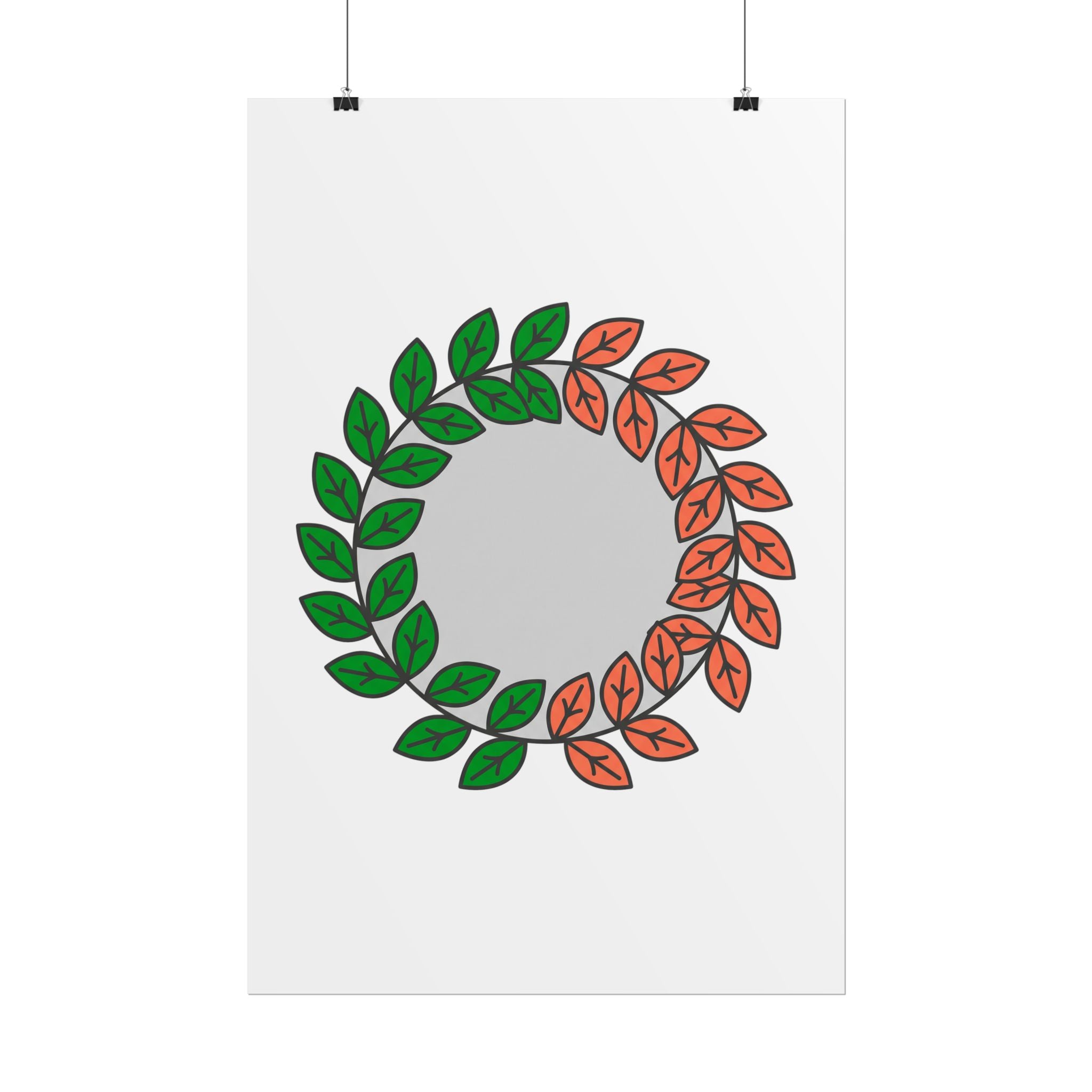 Leaf Wreath Poster