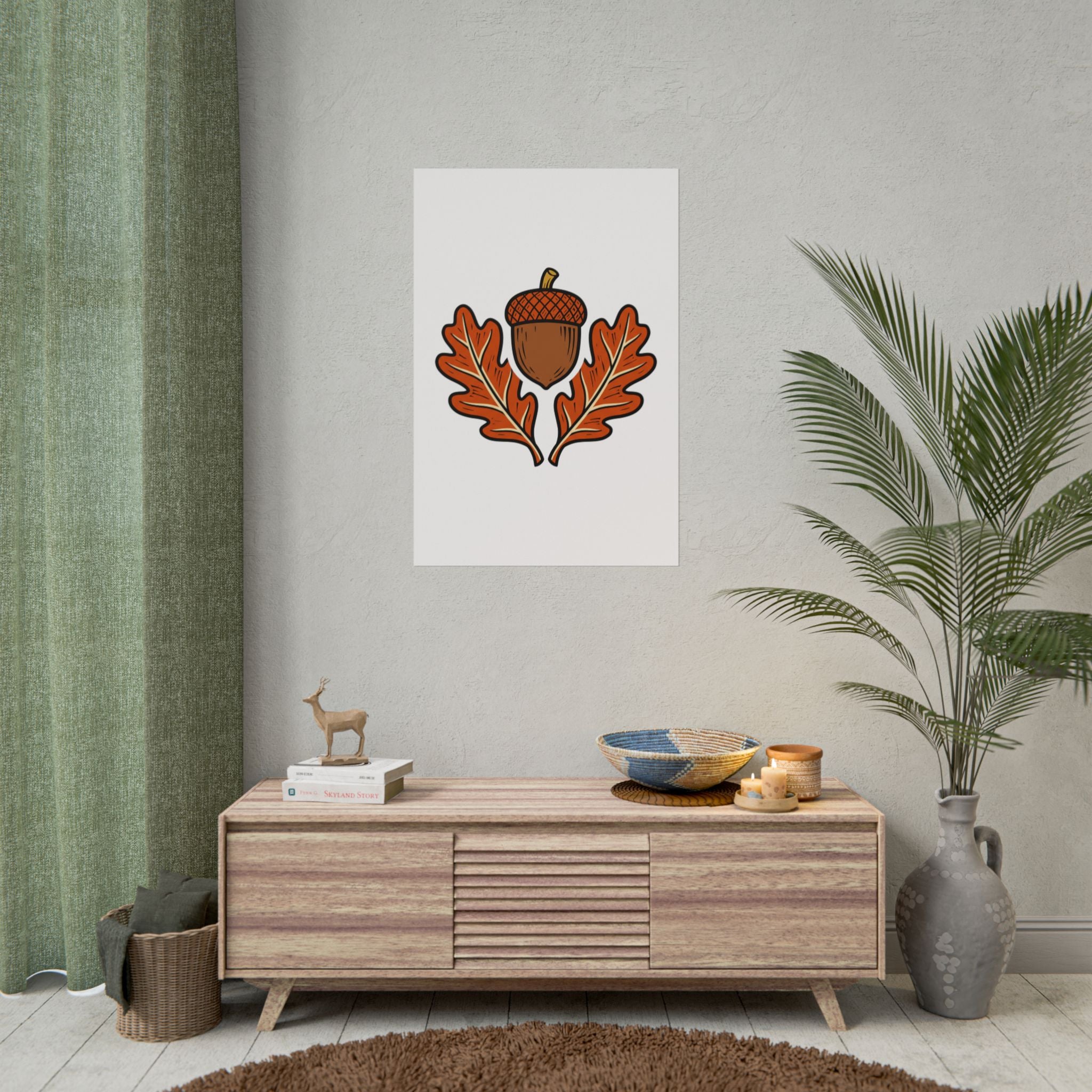 Acorn and Oak Leaf Poster
