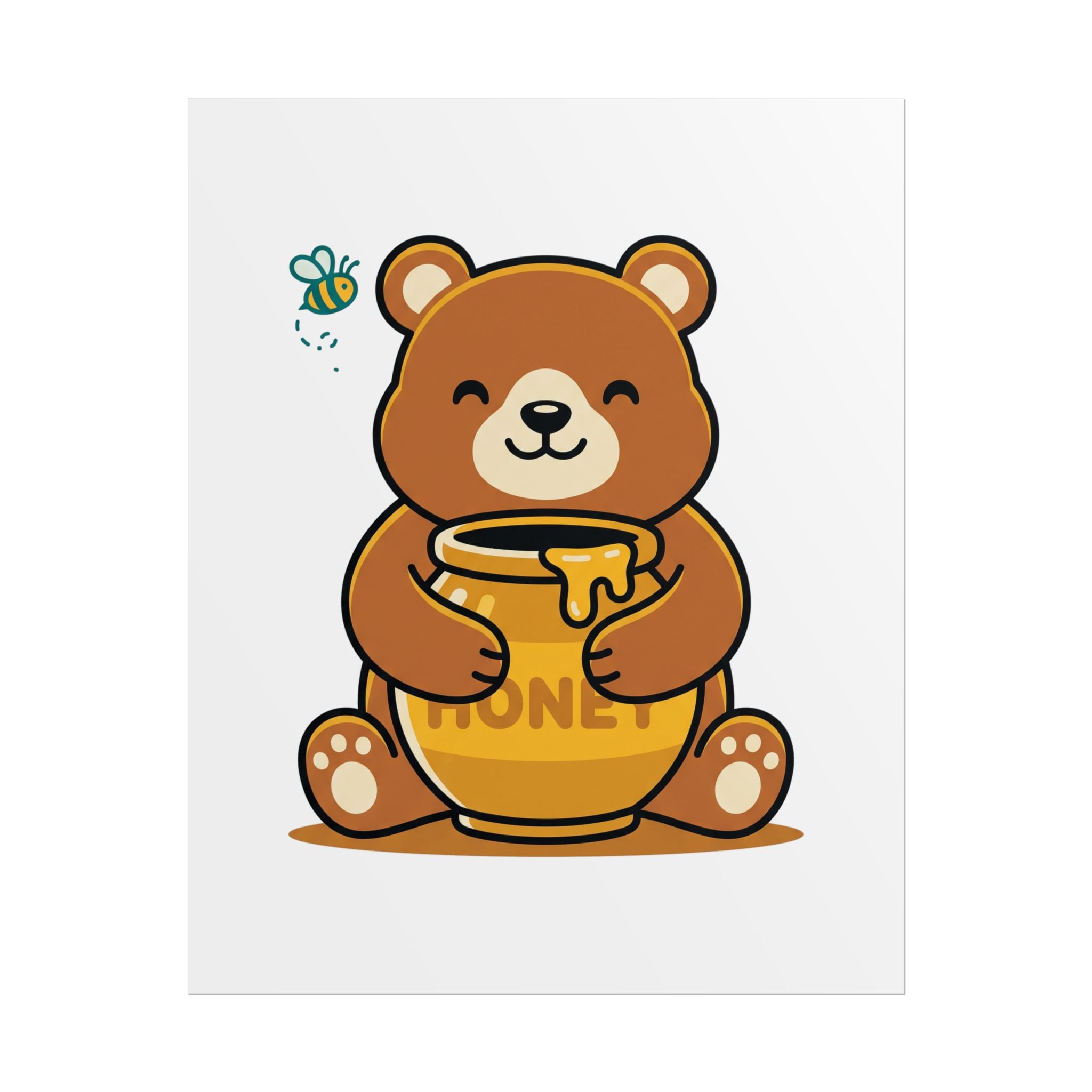 Bear with Honey Poster