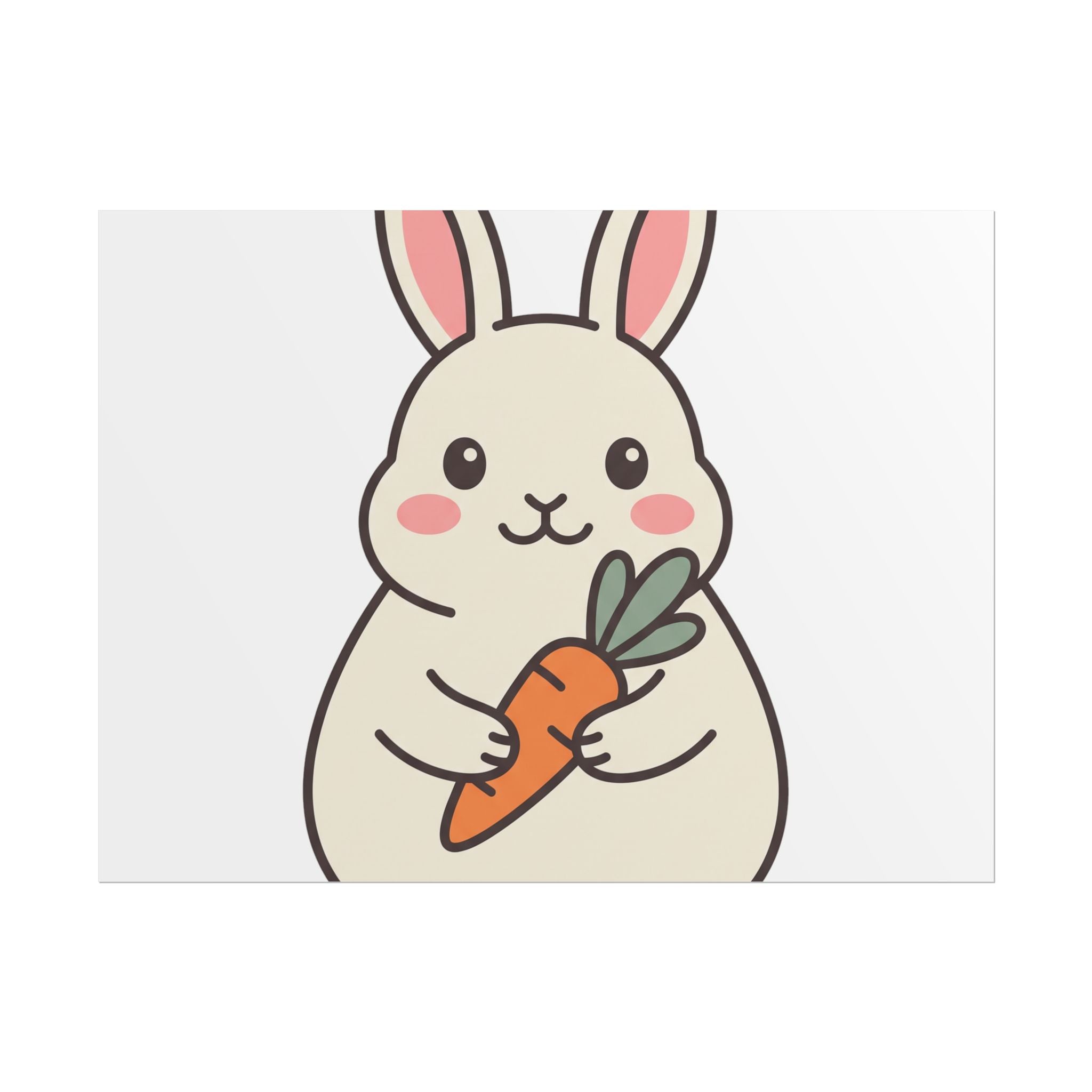Bunny with Carrot Poster