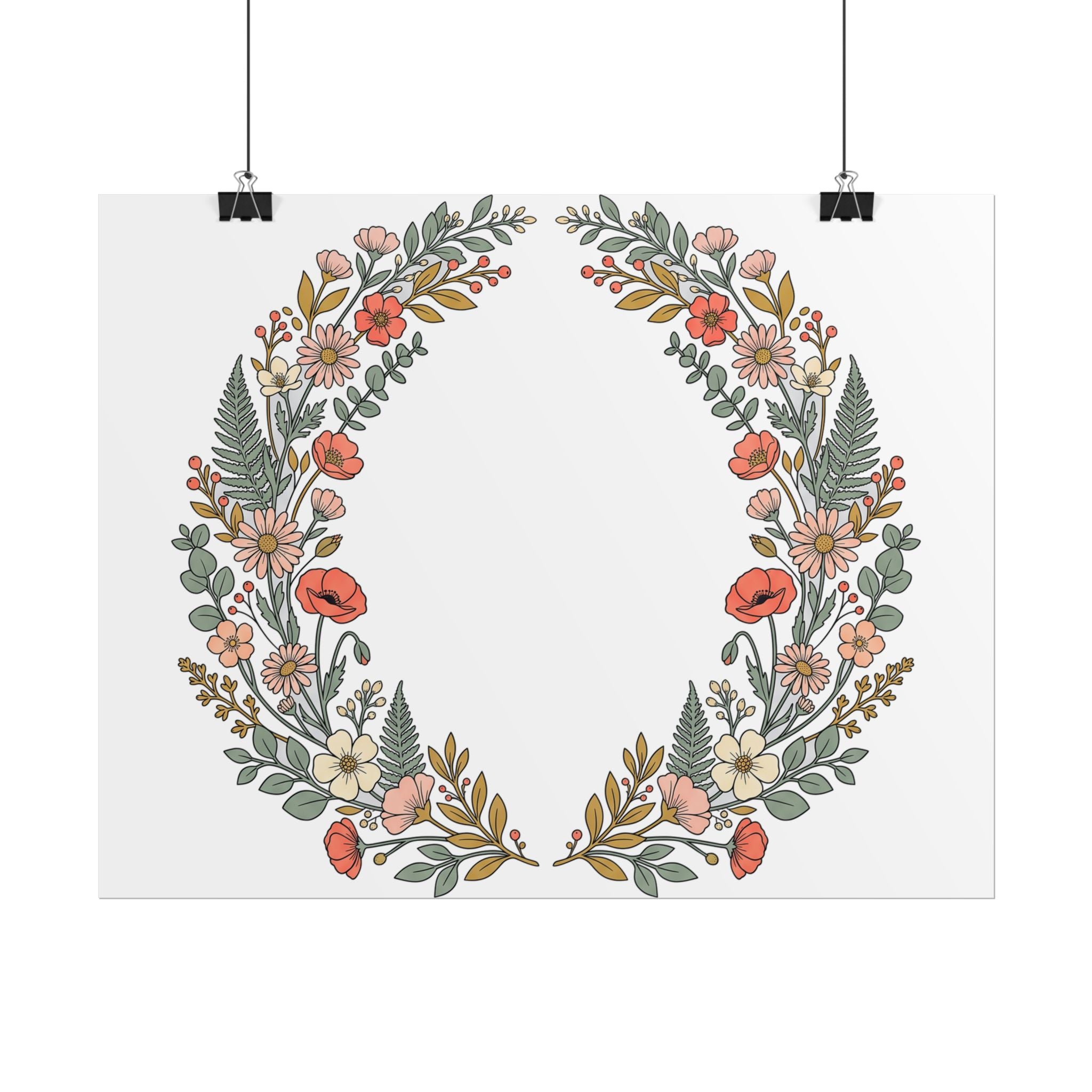 Pressed Flower Arch Poster