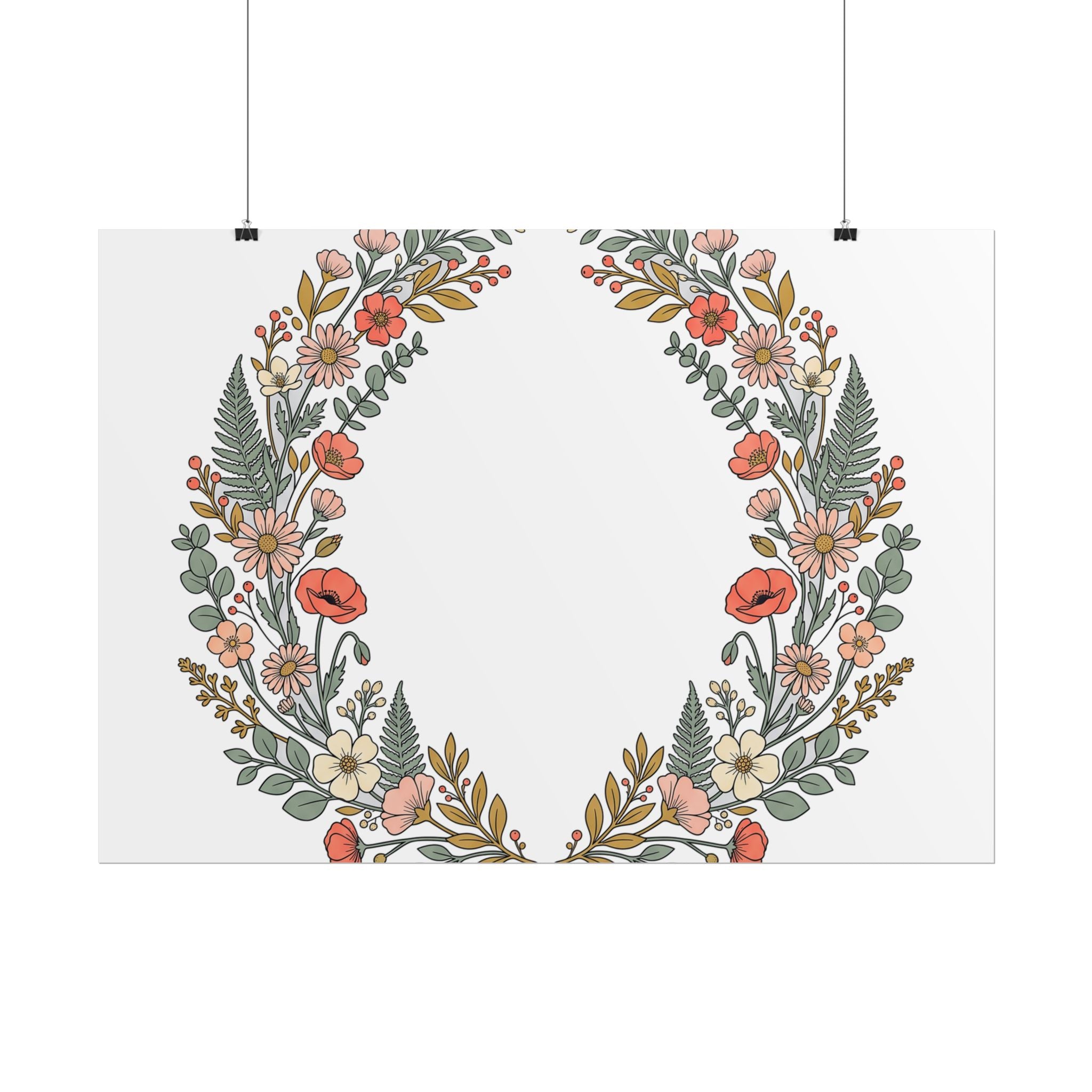 Pressed Flower Arch Poster