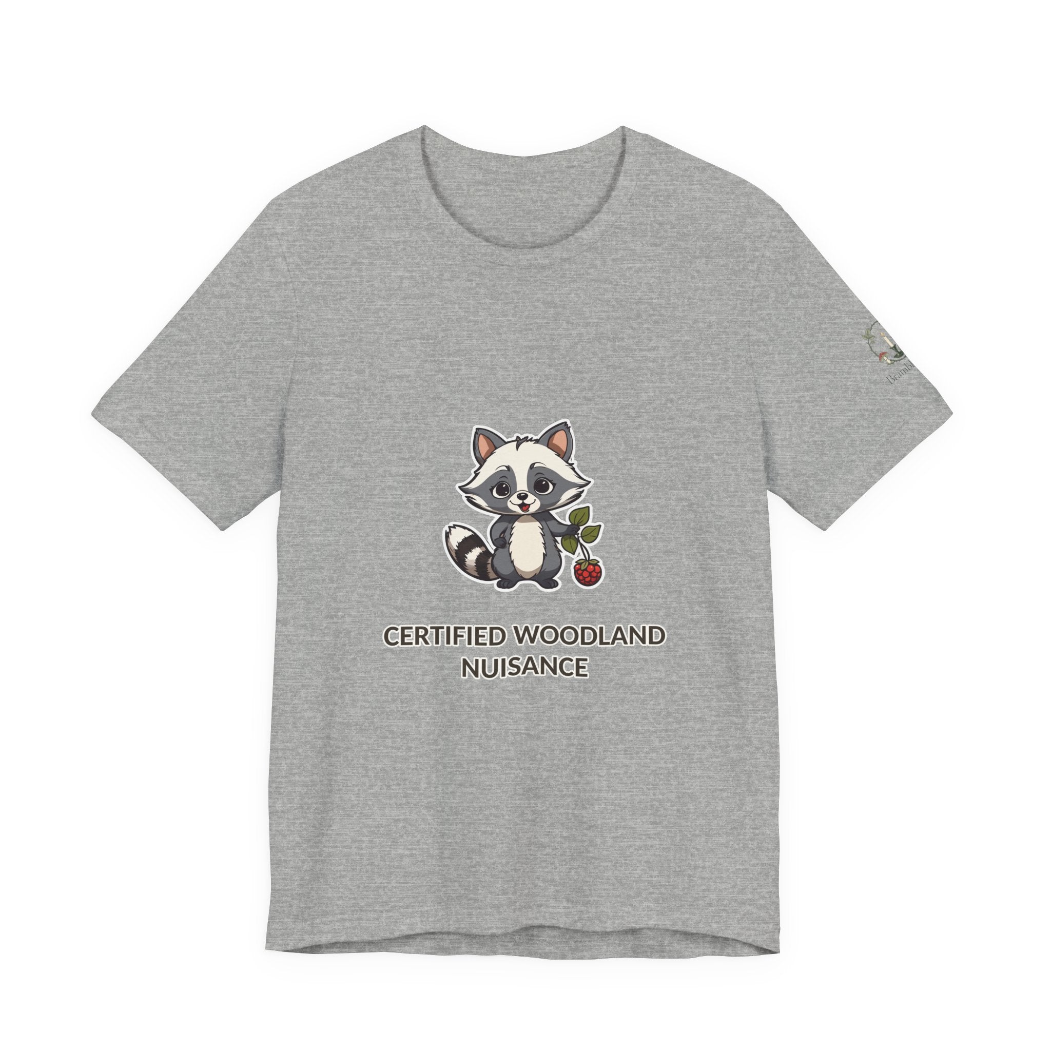Certified Woodland Nuisance Tee — Cute Raccoon Graphic T-Shirt