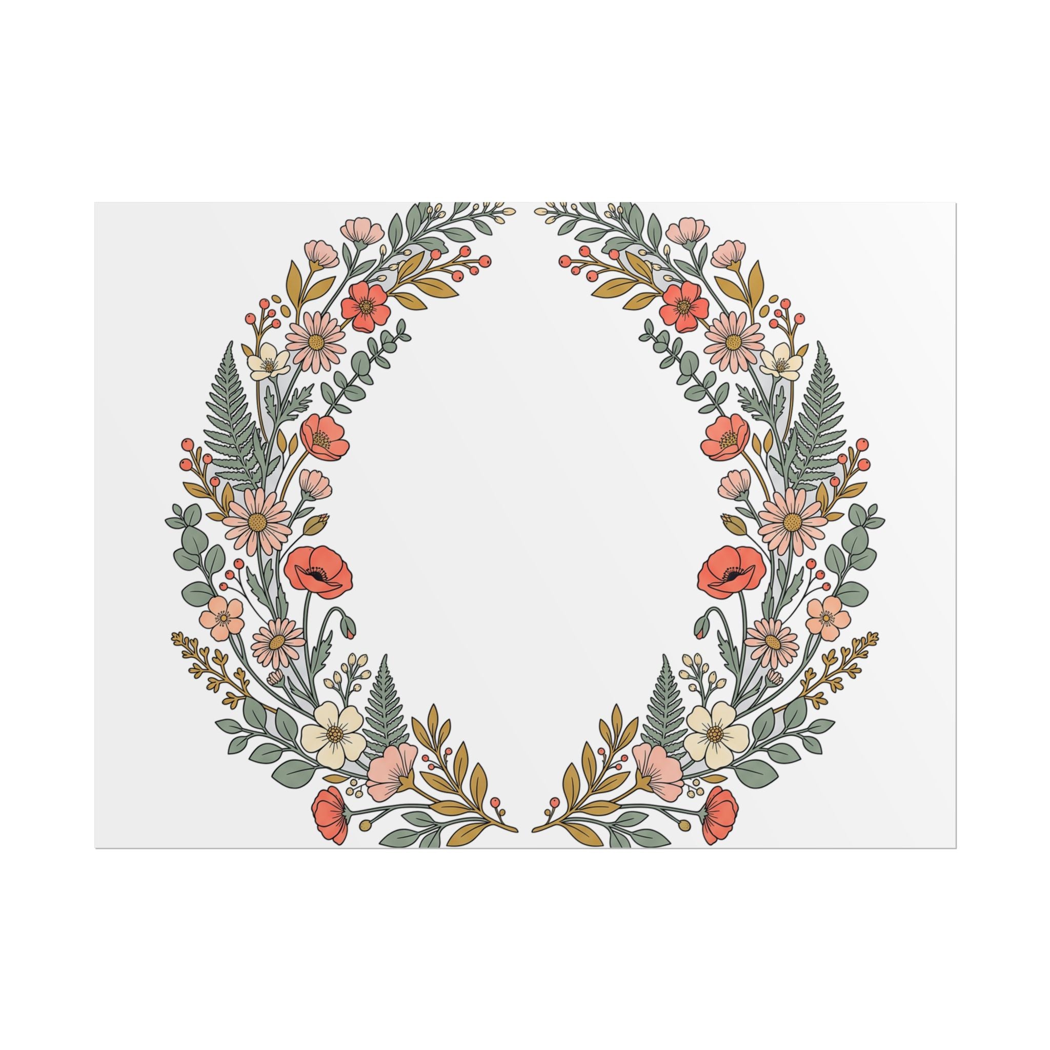 Pressed Flower Arch Poster