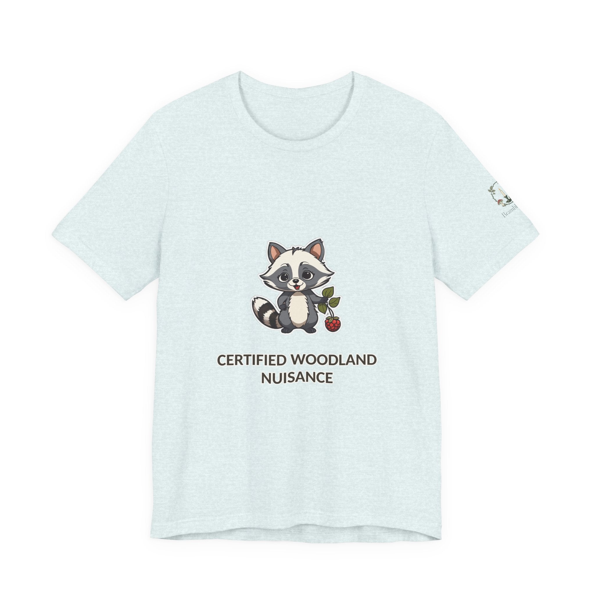 Certified Woodland Nuisance Tee — Cute Raccoon Graphic T-Shirt