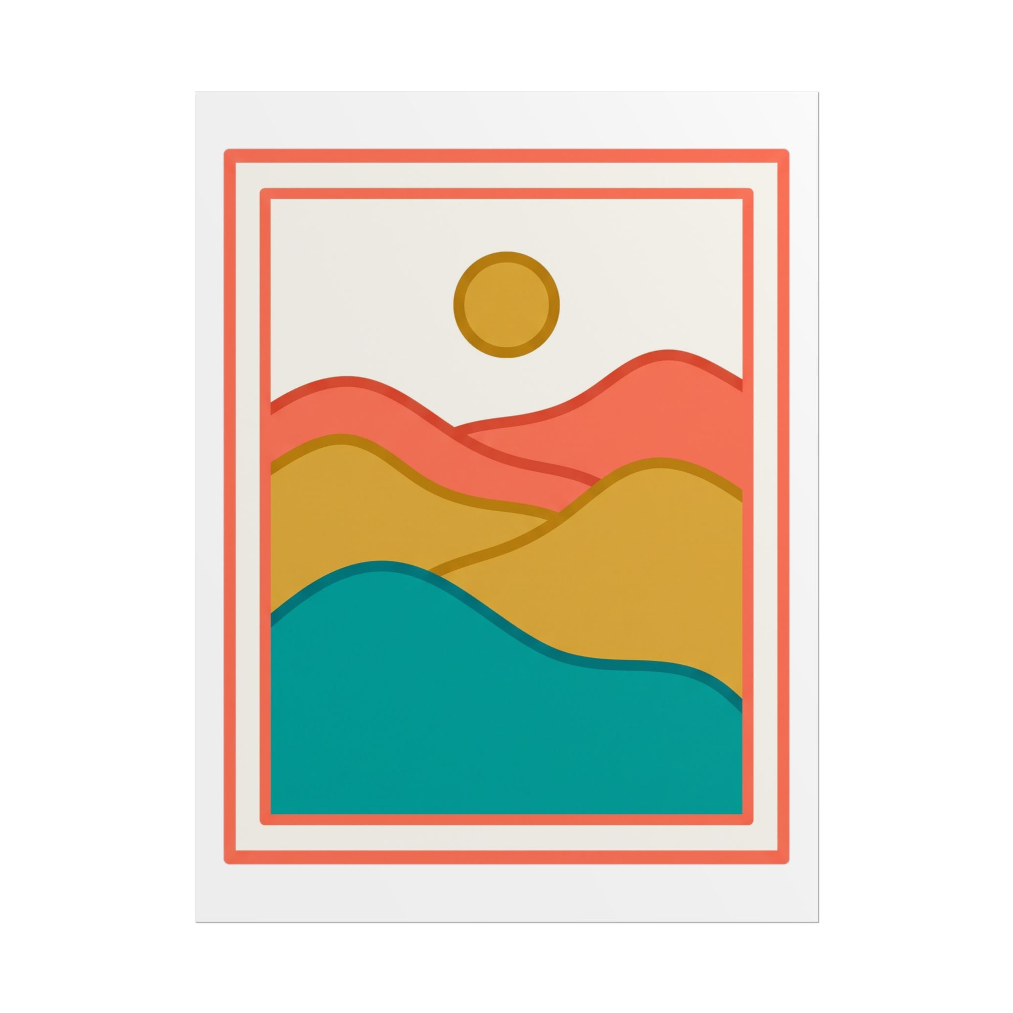 Abstract Sunset Landscape Poster