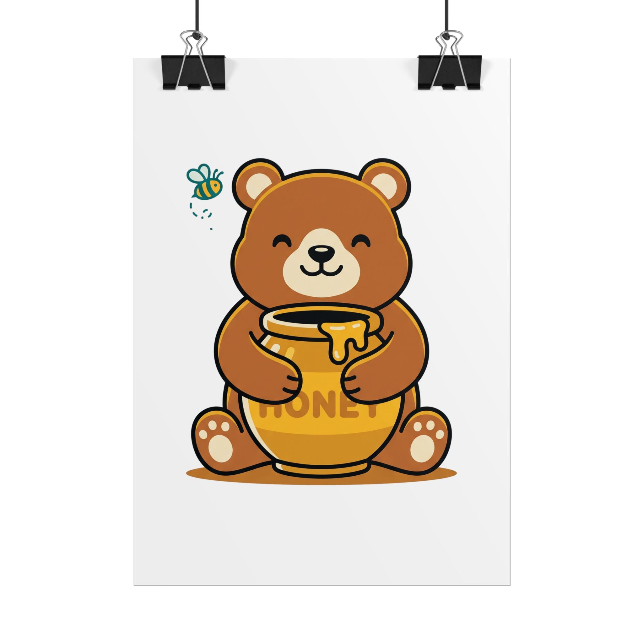 Bear with Honey Poster