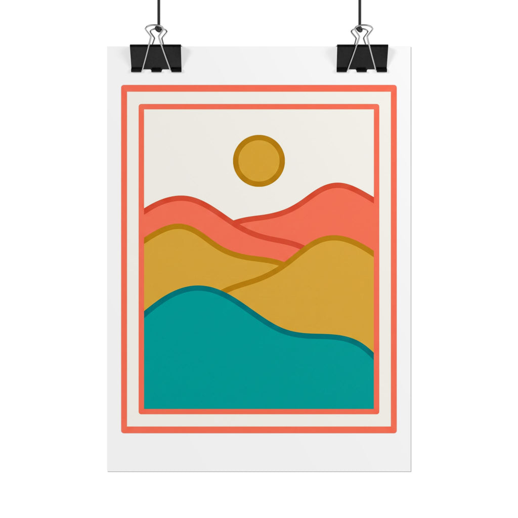 Abstract Sunset Landscape Poster