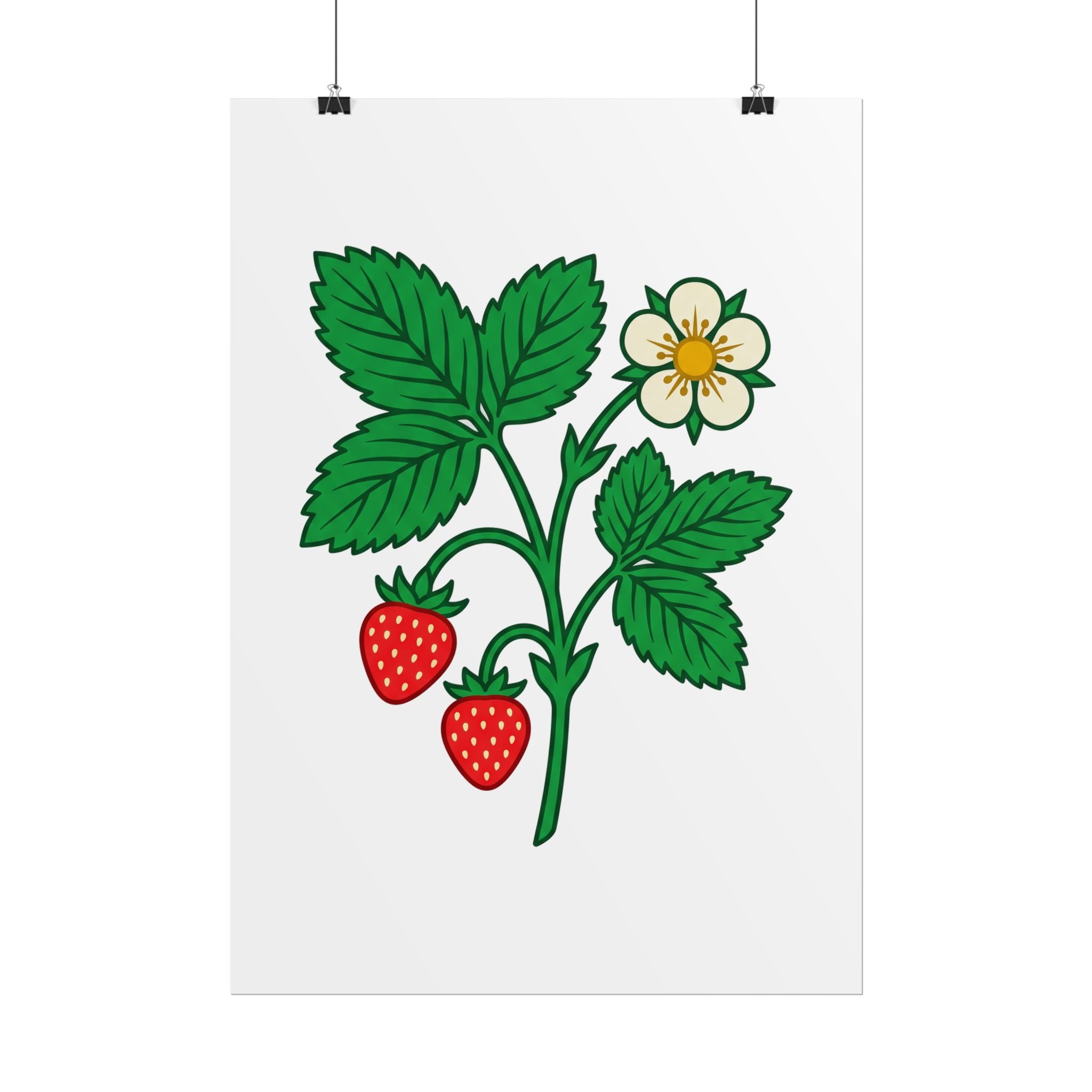 Wild Strawberry Sprig Poster