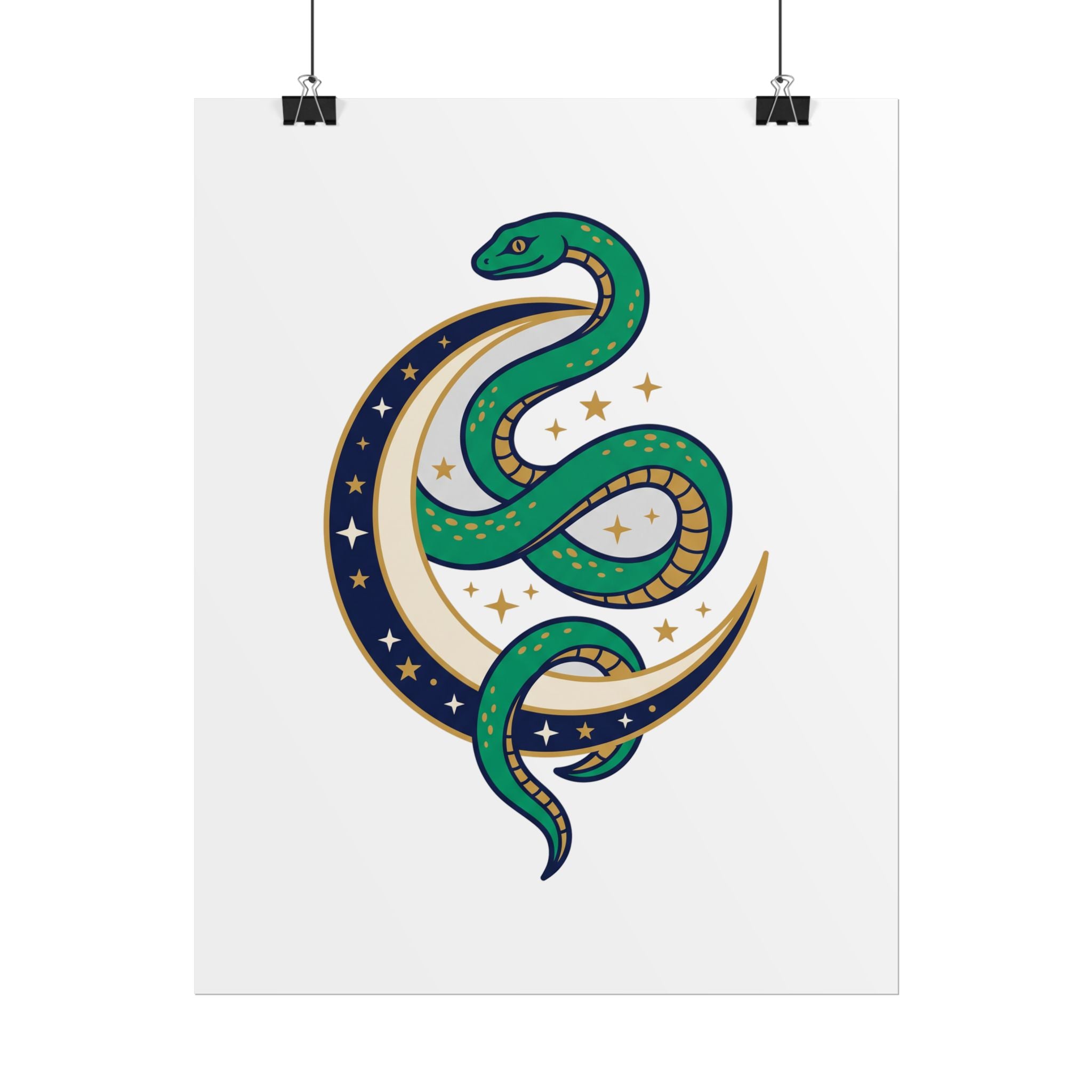 Celestial Snake Moon Poster