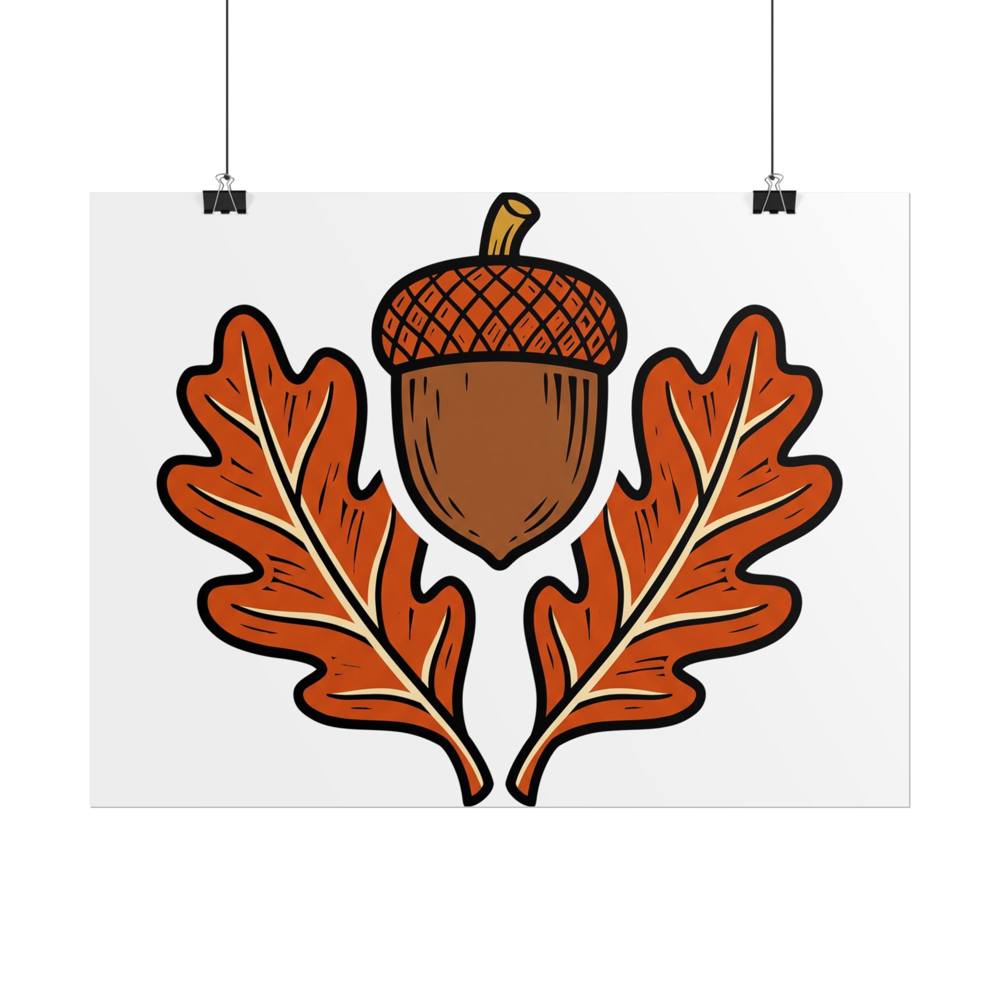 Acorn and Oak Leaf Poster