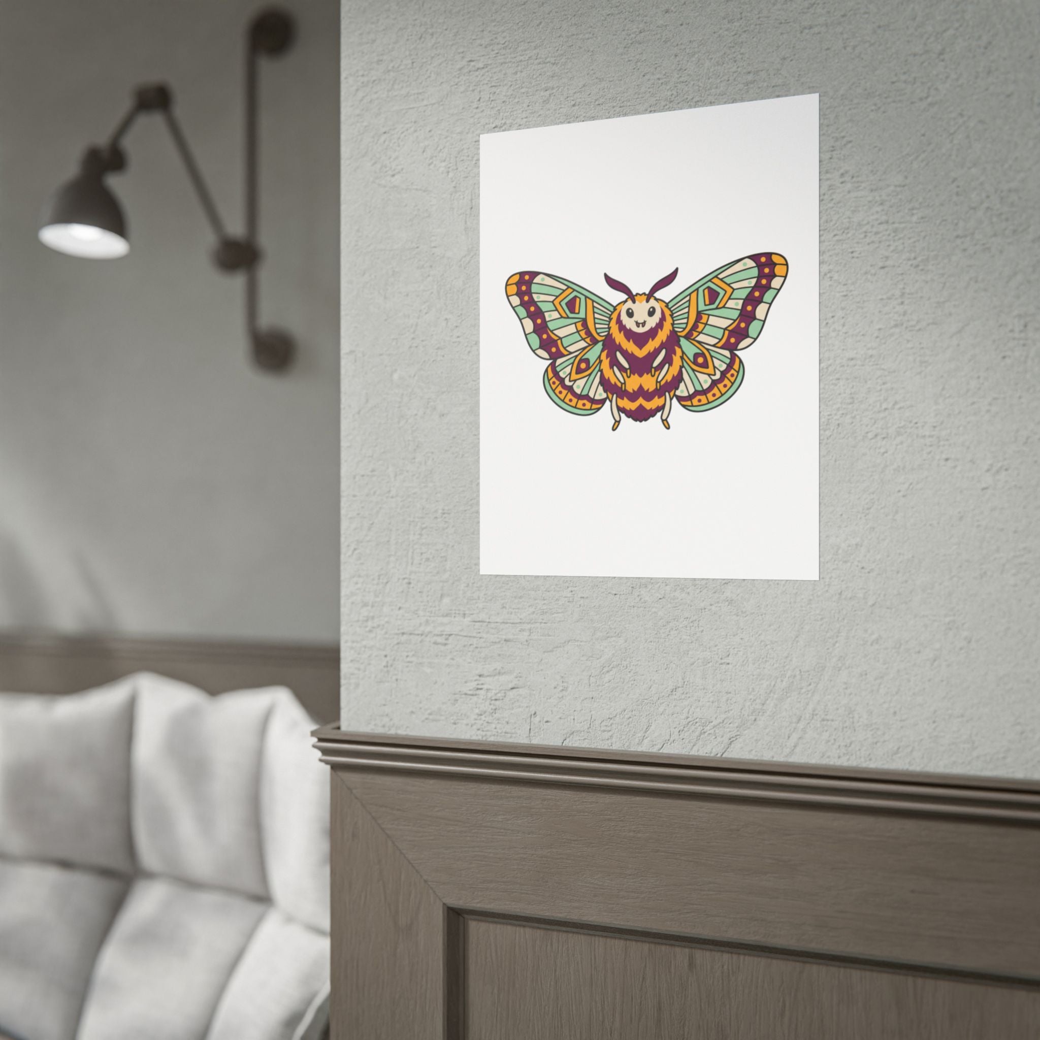 Fuzzy Moth Friend Poster