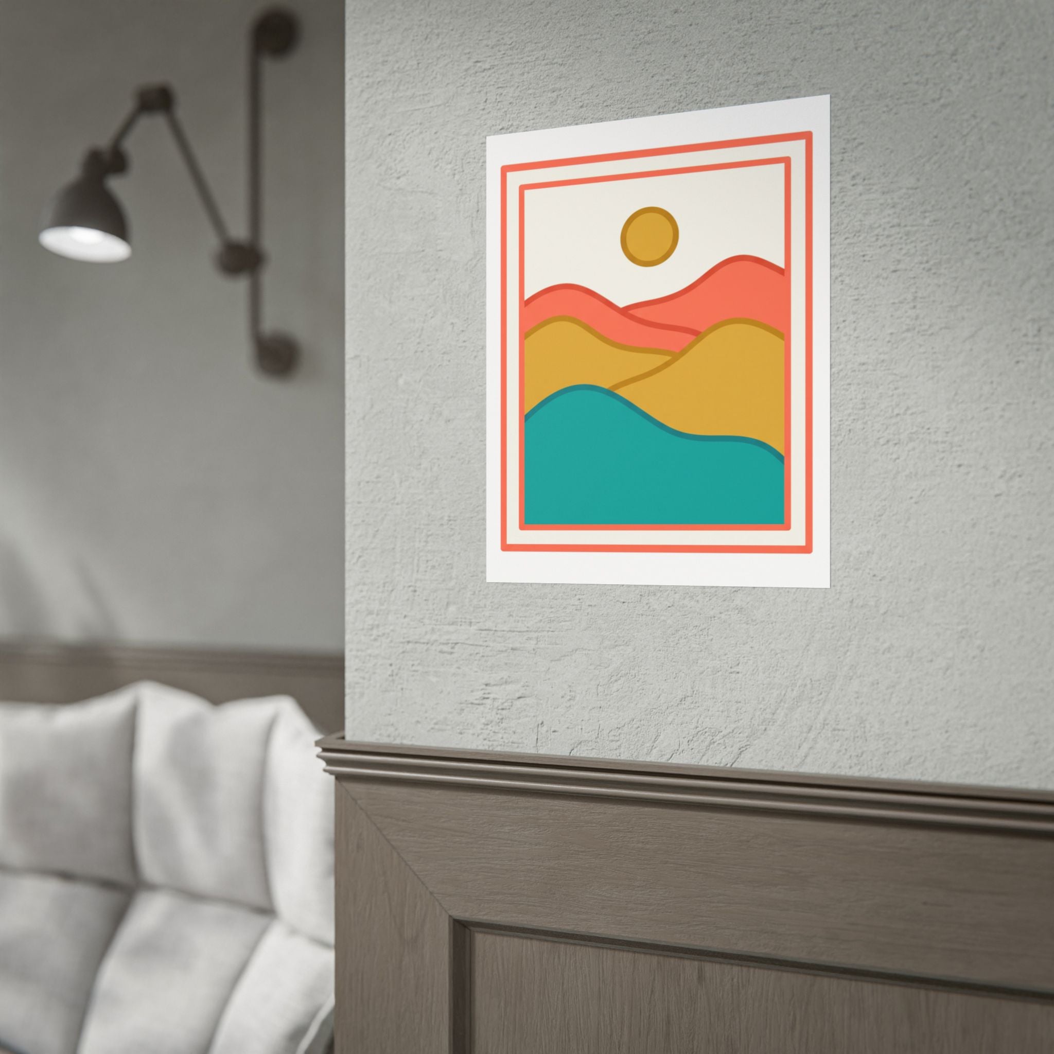 Abstract Sunset Landscape Poster