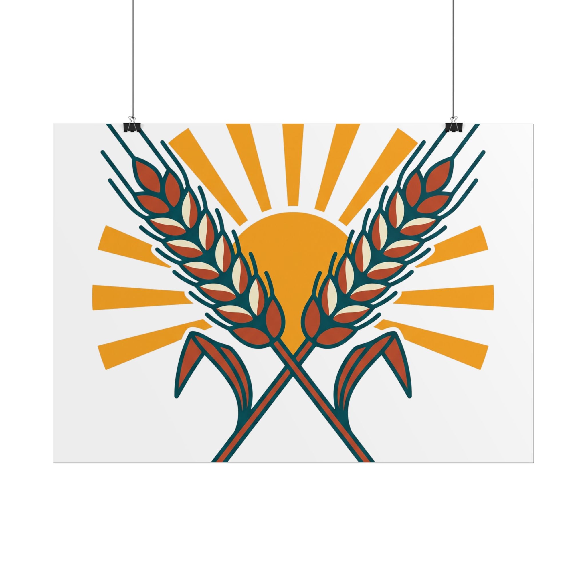 Sun and Wheat Poster