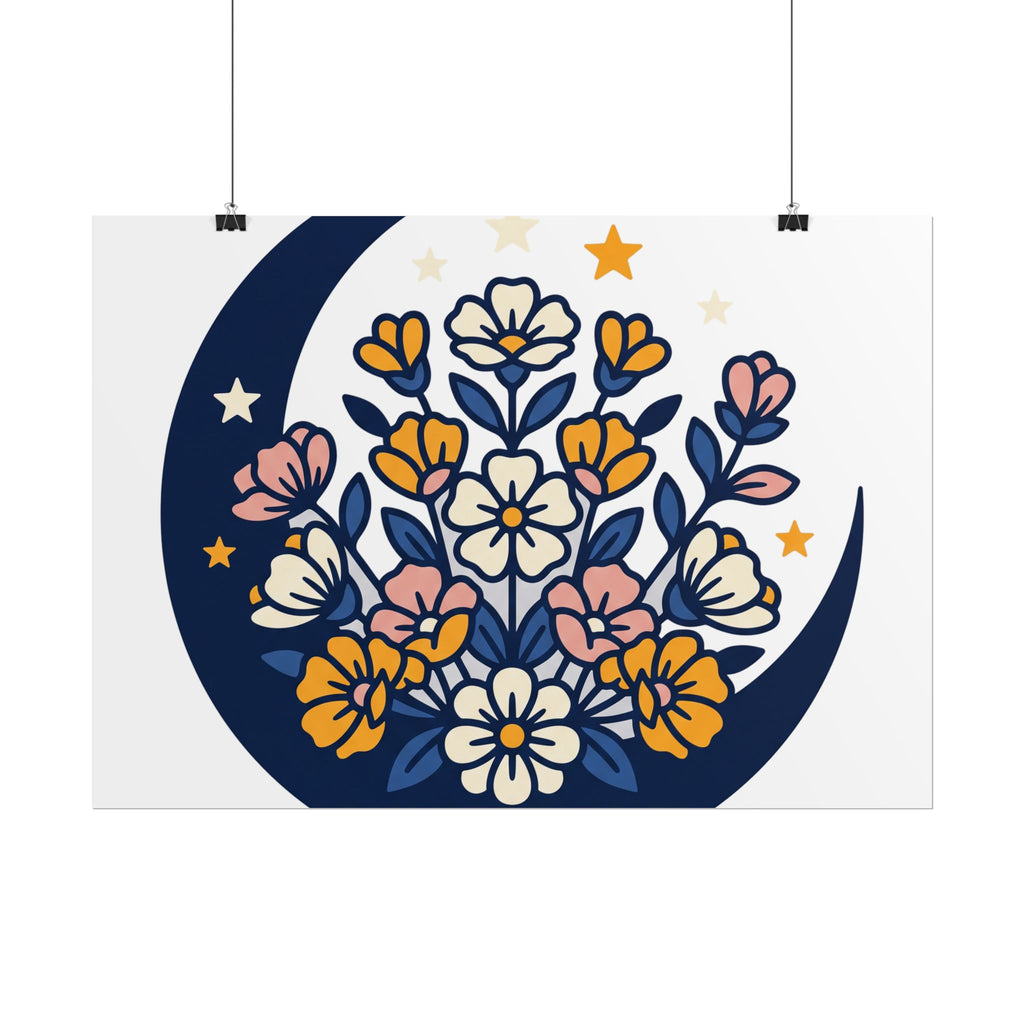 Moonflower Crescent Poster