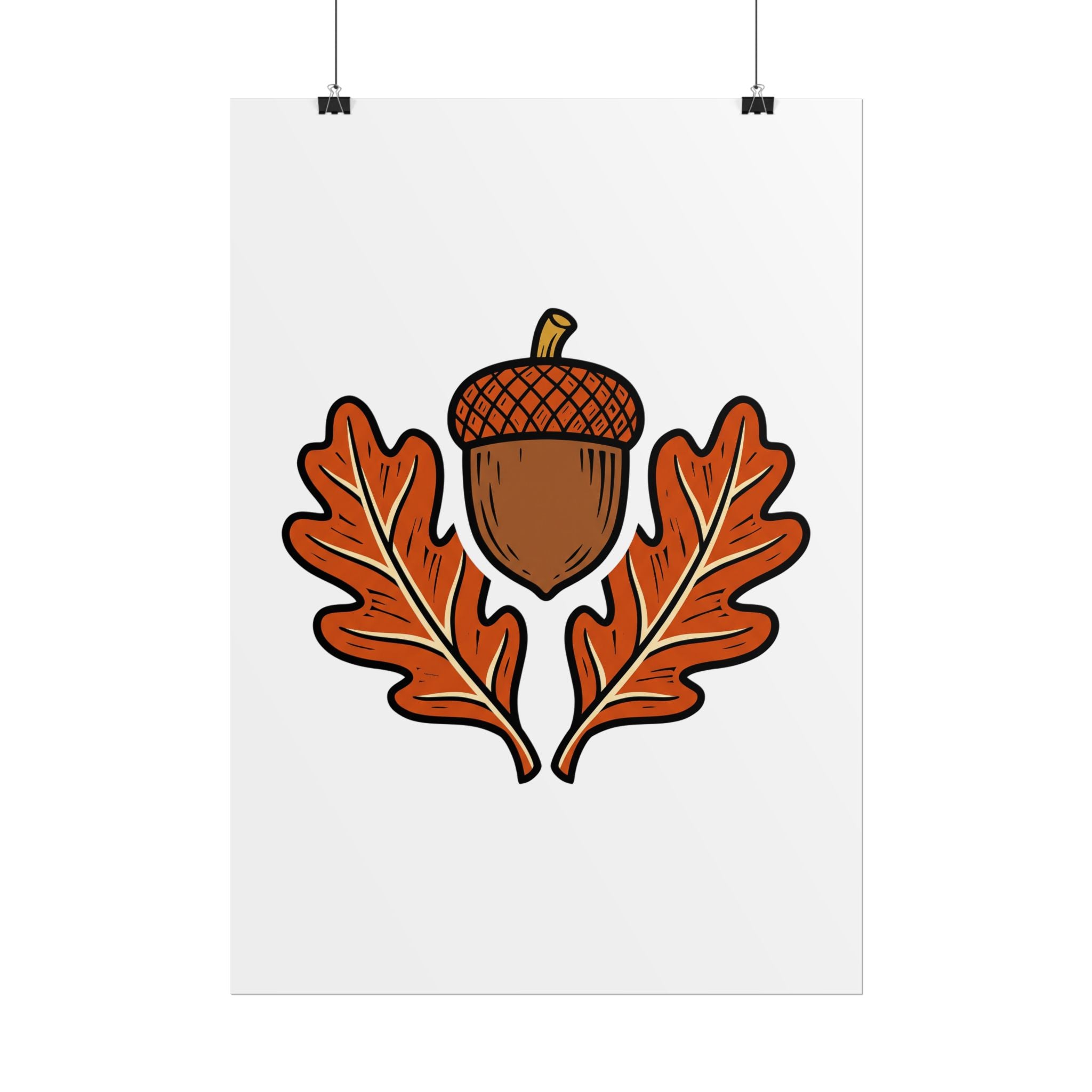 Acorn and Oak Leaf Poster