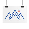 One Line Mountain Poster