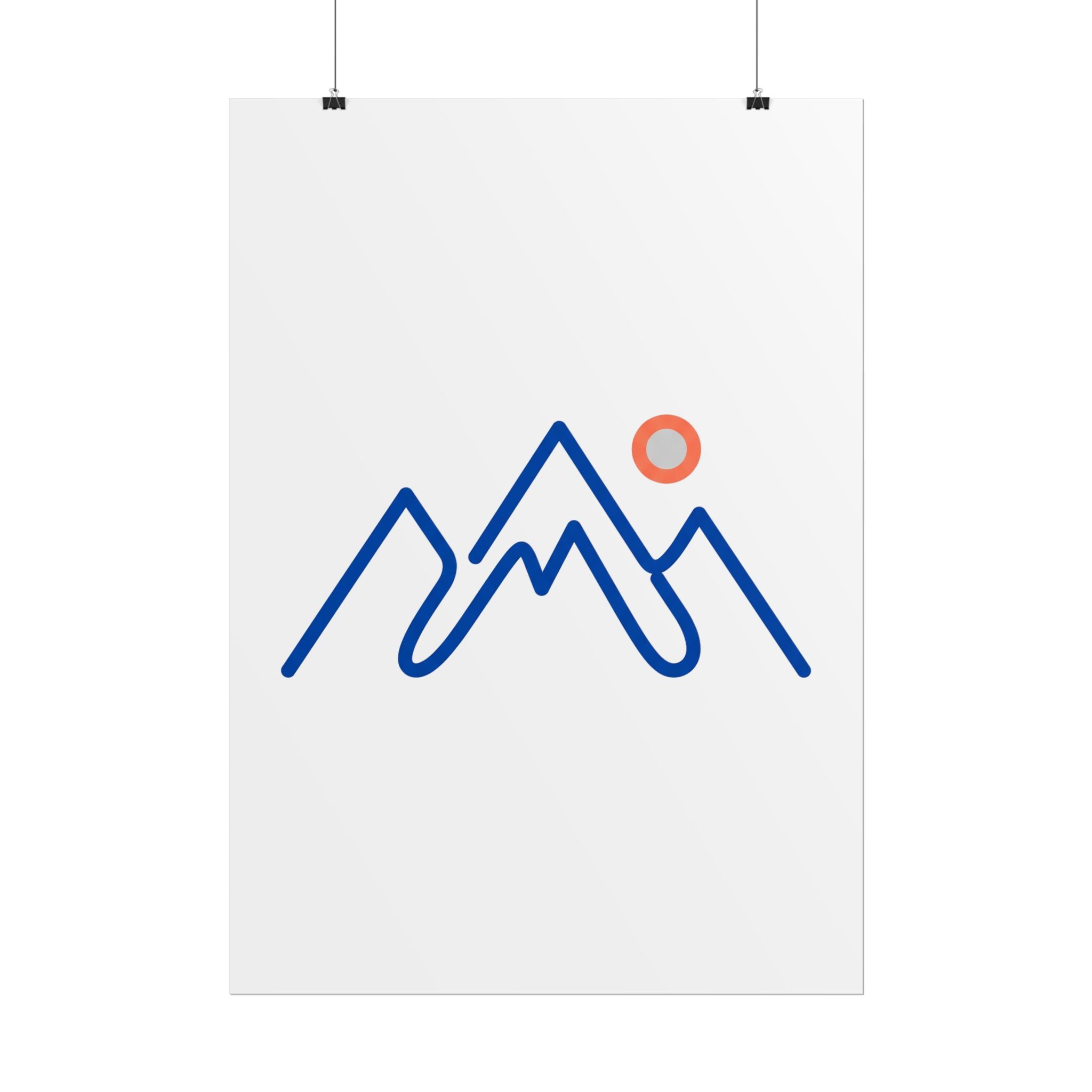 One Line Mountain Poster