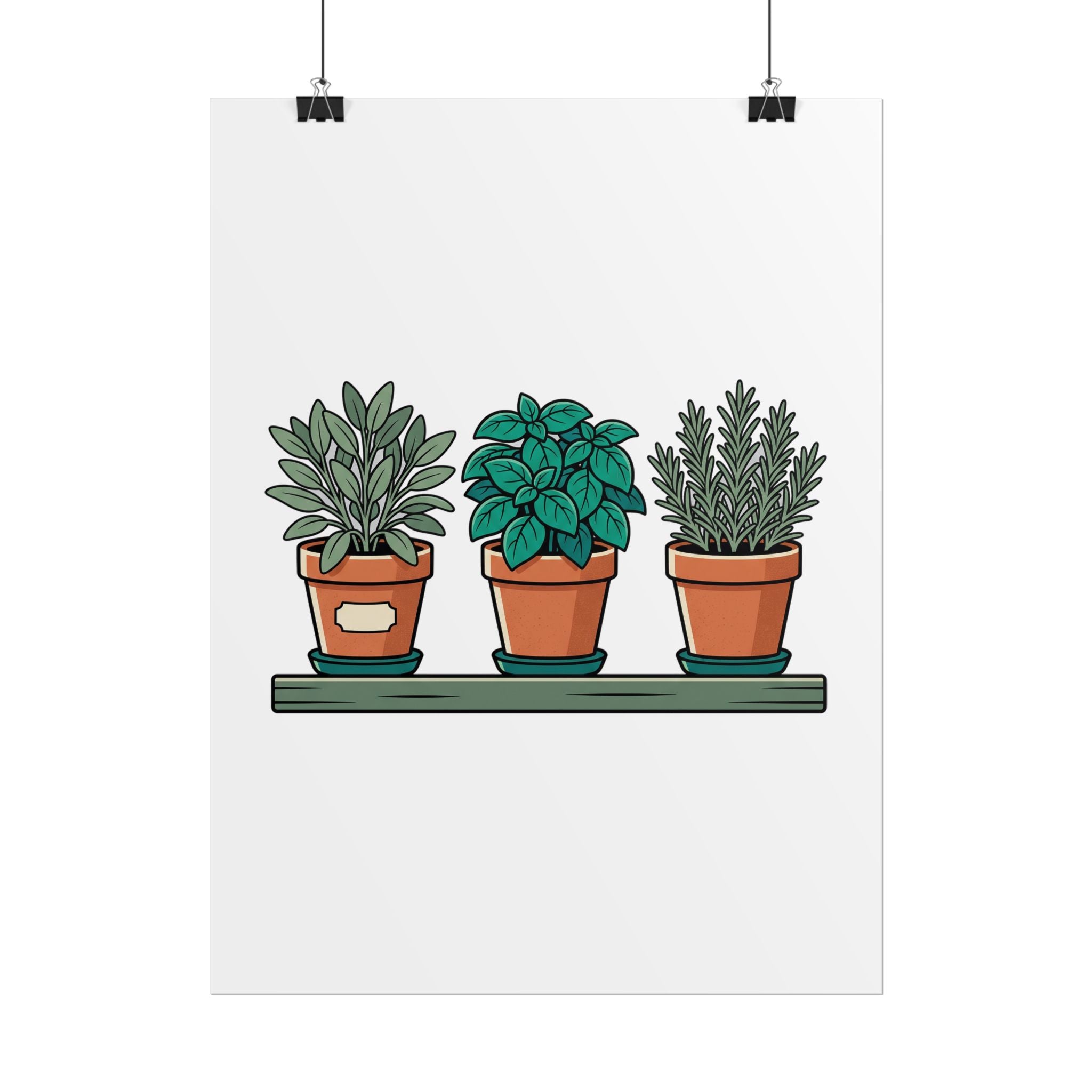 Cottage Window Herbs Poster