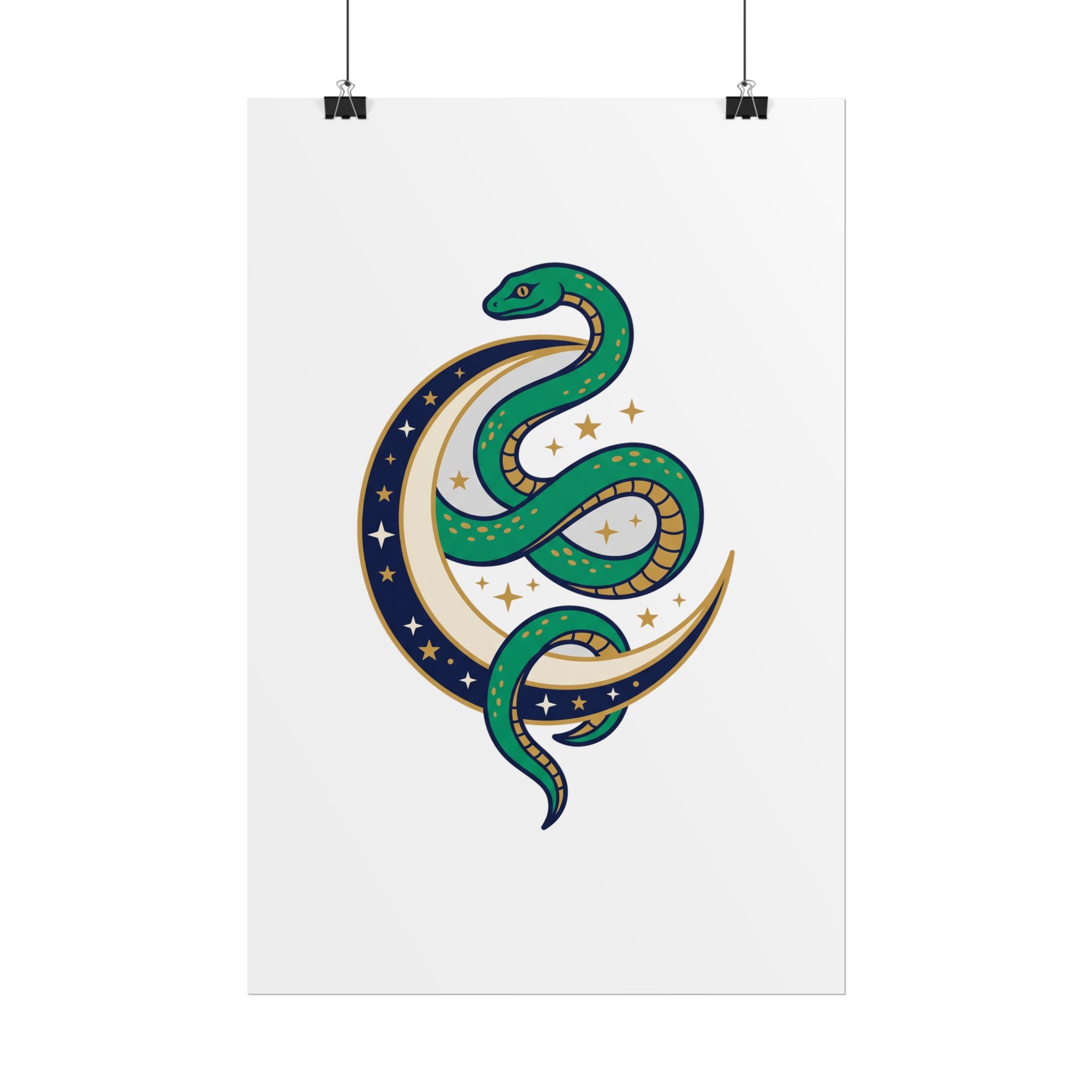 Celestial Snake Moon Poster